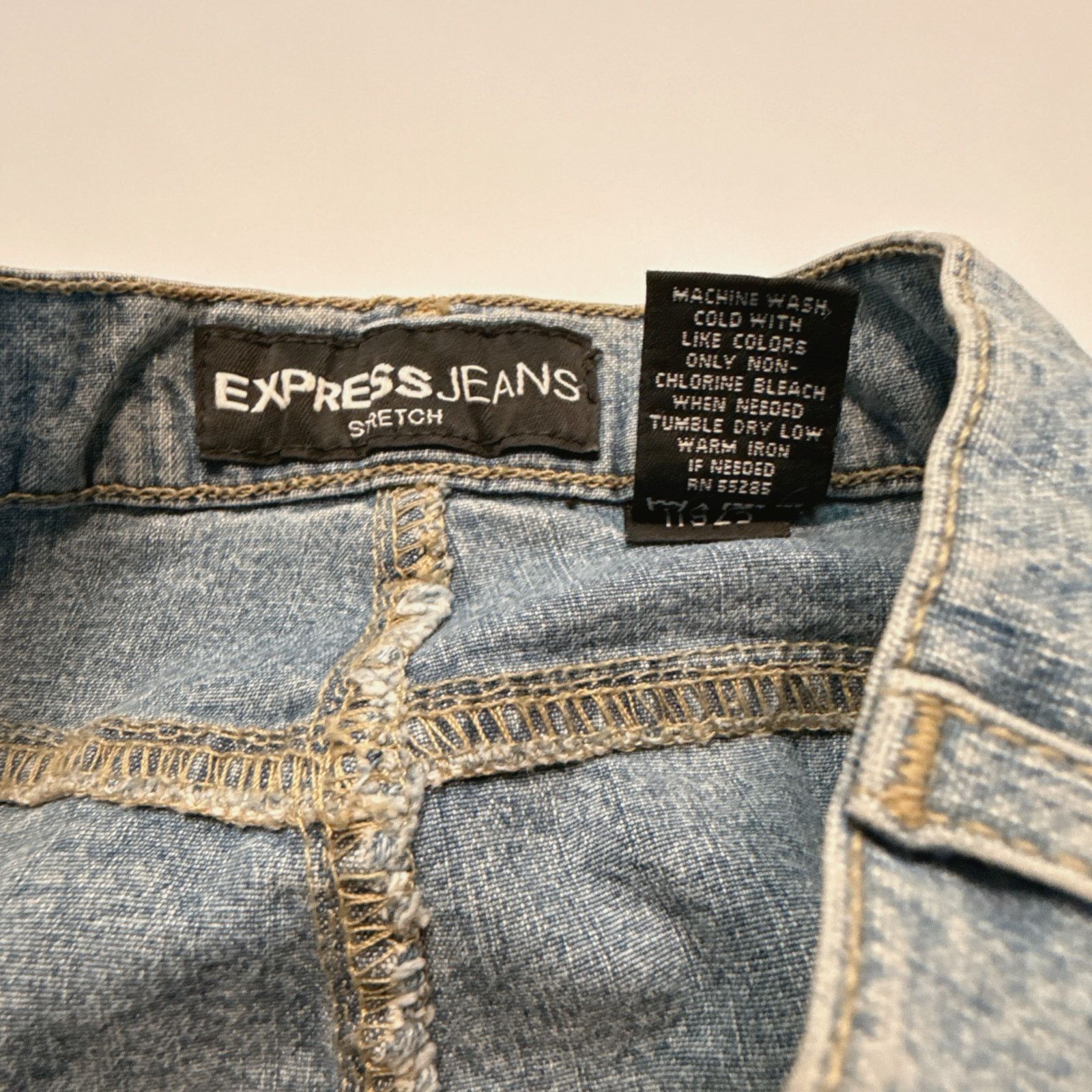 Express Express Y2K Denim Pencil Jean Skirt Front Slit | 4 Size 27" / US 4 / IT 40 - 4 Thumbnail