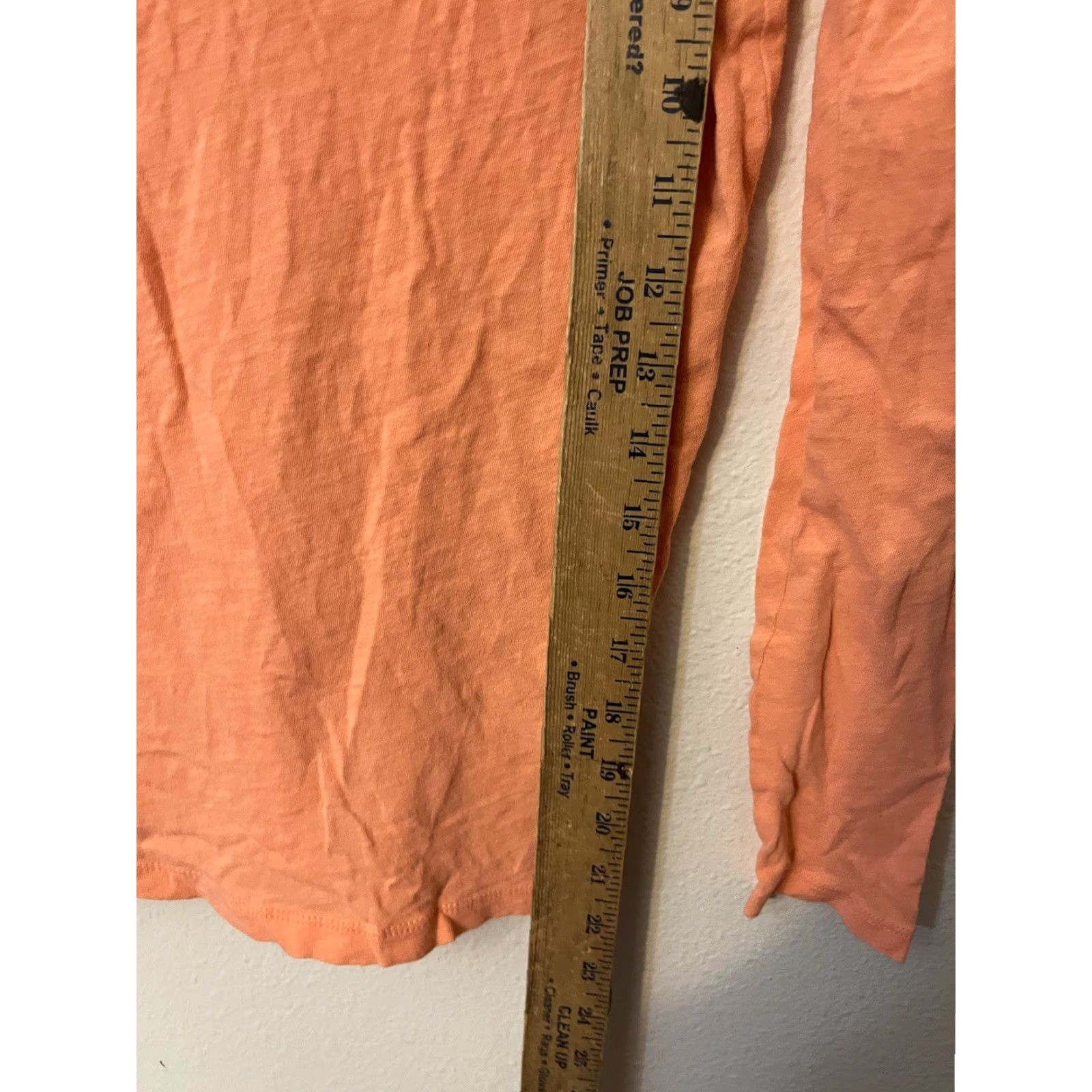 J.Crew J.Crew T-Shirt Long Sleeve V-Neck Slub Cotton Featherweight XXS Orange Womens Size XXS / US 00 / IT 34 - 5 Thumbnail