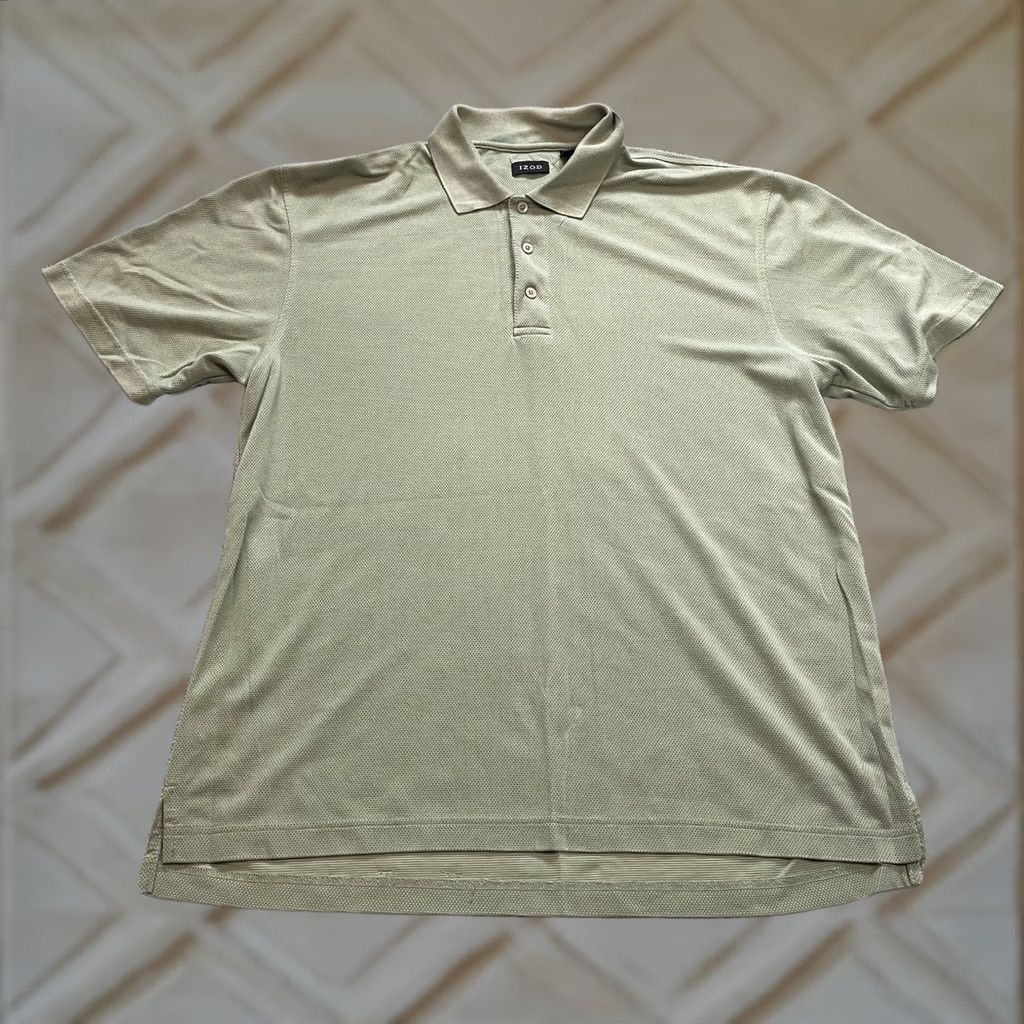 Izod IZOD Polo Shirt Mens L Light Green Collared Golf Rayon Stretch Casual Shirt Size US L / EU 52-54 / 3 - 1 Thumbnail