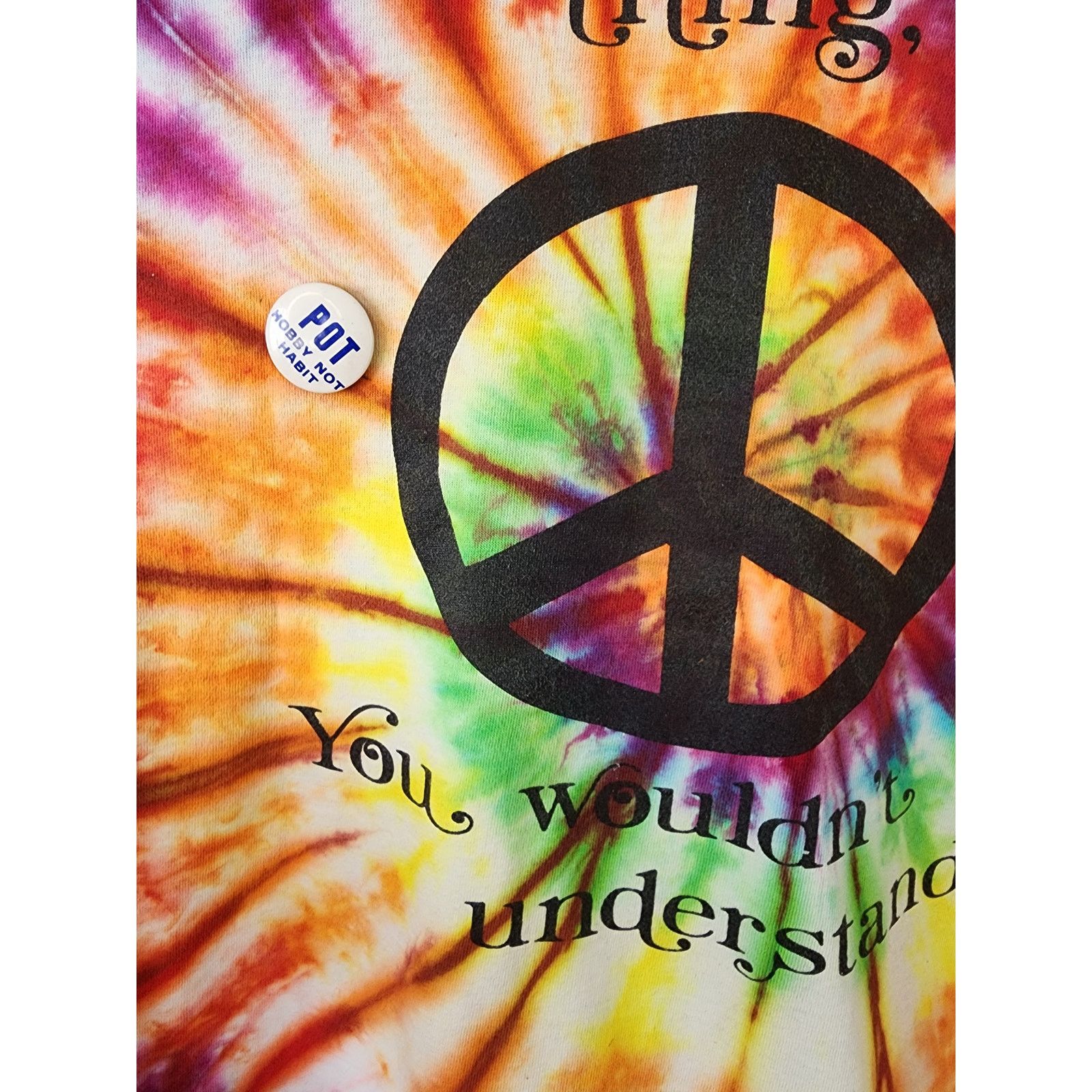 Lee Vintage Tie Dye Hippie Shirt Lee XXL Psychedelic Tee 90s USA Size US XXL / EU 58 / 5 - 5 Thumbnail