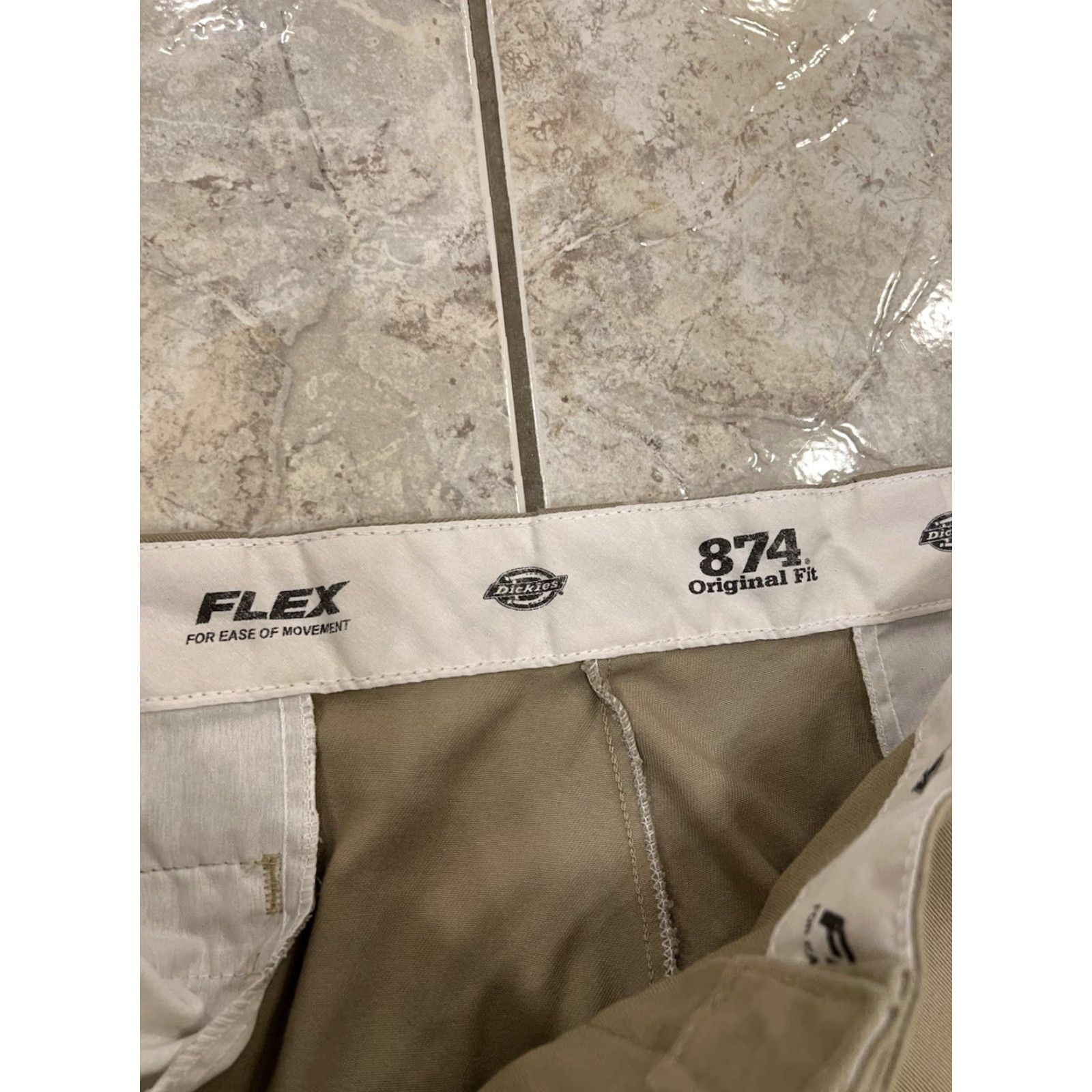 Dickies Dickies 874KH Original Fit Twill Work Pants Khaki Mens 42X32 Straight Sewn Pockets Zipper Hook & Eye Vintage No Size US 42 / EU 58 - 8 Thumbnail