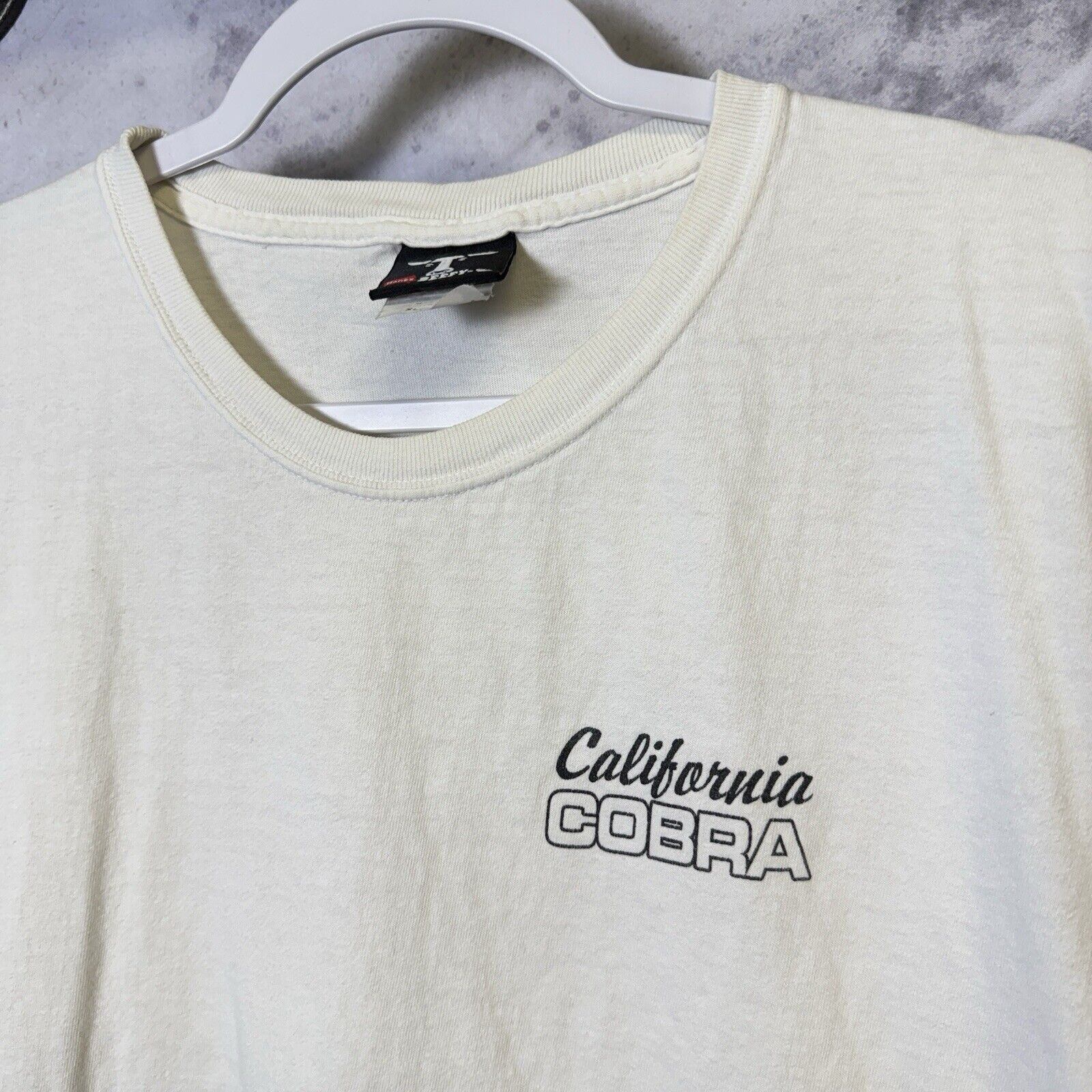 Vintage Vintage California Cobra Car T Shirt Mens XL White Short Sle Size US XL / EU 56 / 4 - 4 Thumbnail