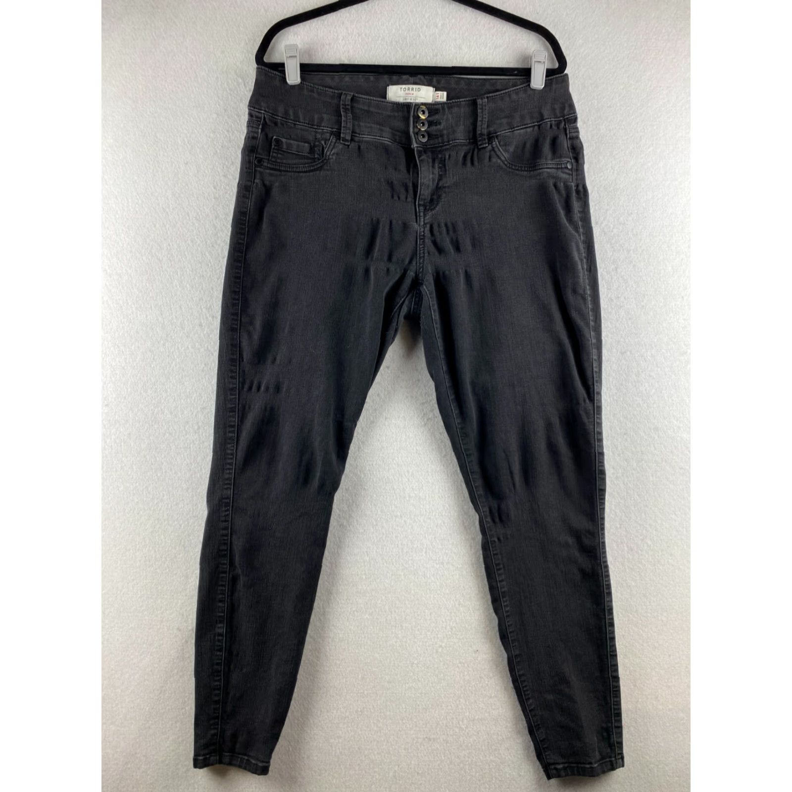 Torrid Torrid Jeans Womens 14 Tall Dark Wash Skinny 5-Pocket Denim Stretch Black Modern Vintage: No Size 36" / US 14 / IT 50 - 2 Thumbnail