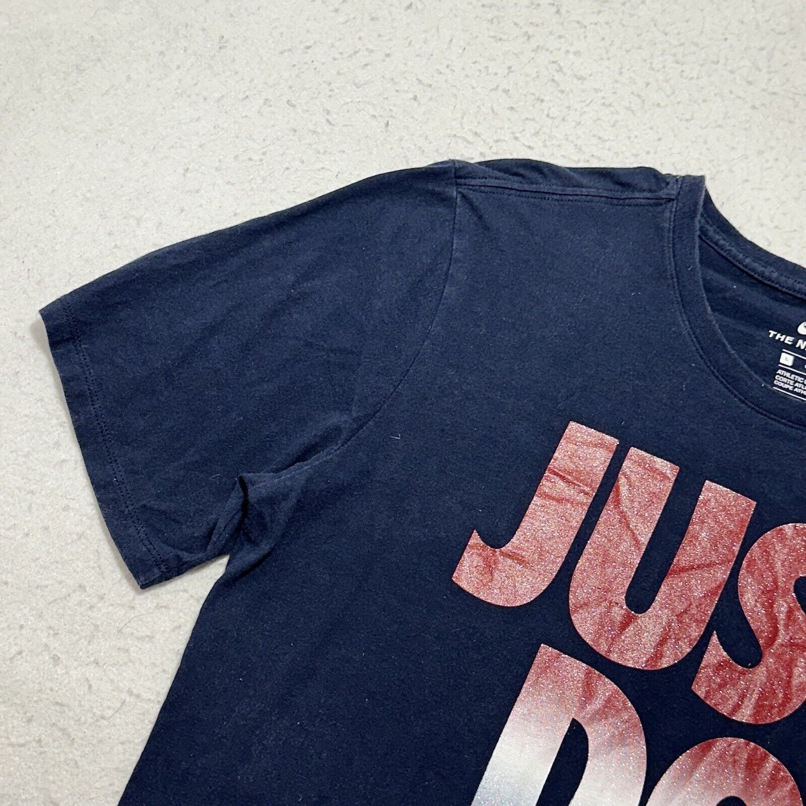 Nike Nike Large Athletic Cut Glitter Just Do It Graphic T Shirt Size US L / EU 52-54 / 3 - 5 Thumbnail