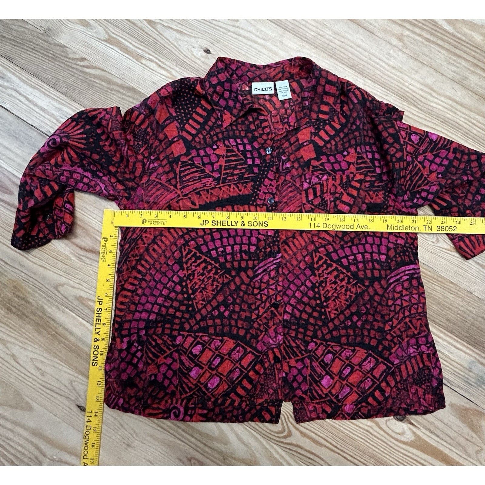 Chicos Chico's Mosaic Print Blouse Size 0 Sm. 42" Bust Size S / US 4 / IT 40 - 8 Thumbnail