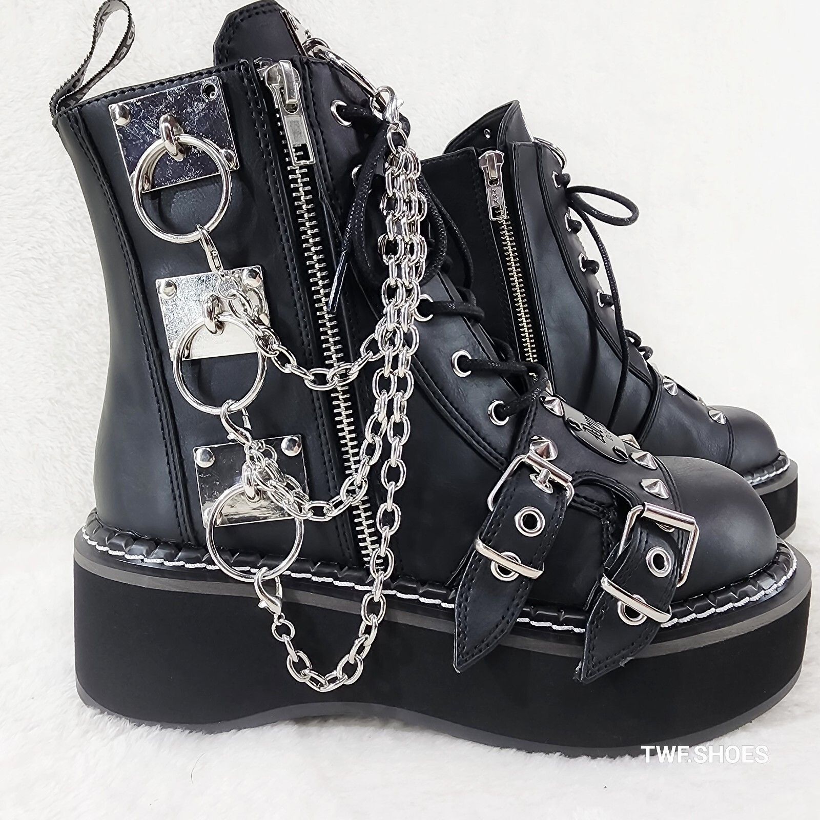 DEMONIA Emily 57 Black Goth Emo Rock 2