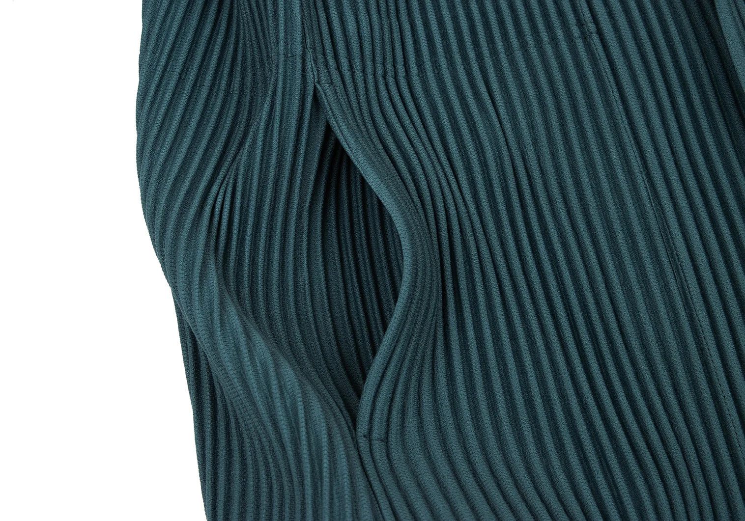 Issey Miyake Pleated Tailored Jacket in Turquoise Size US S / EU 44-46 / 1 - 9 Thumbnail