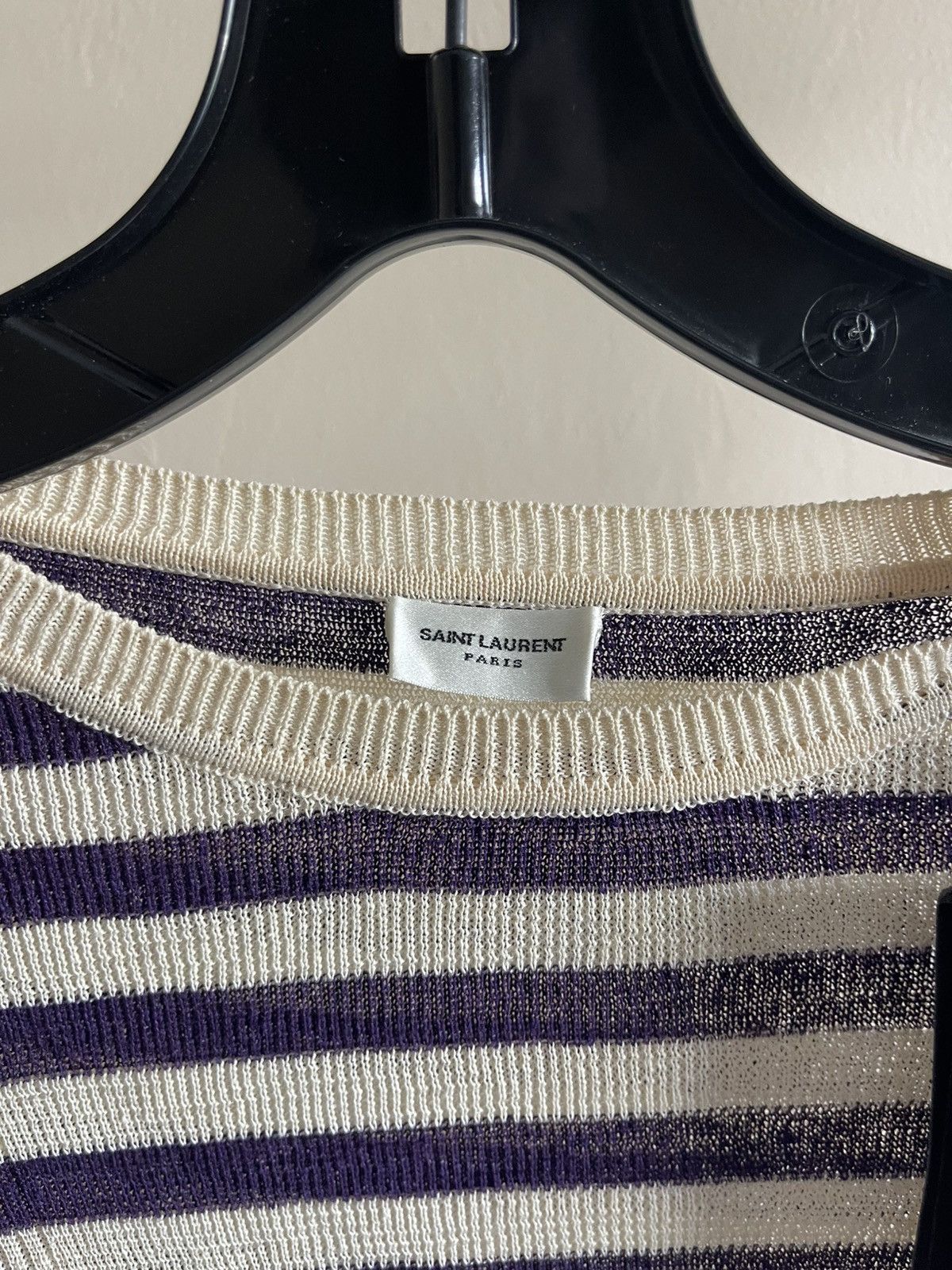 Saint Laurent Paris RRP $1.1K Saint Laurent Striped Ribbed Knit Jumper Size US M / EU 48-50 / 2 - 2 Thumbnail