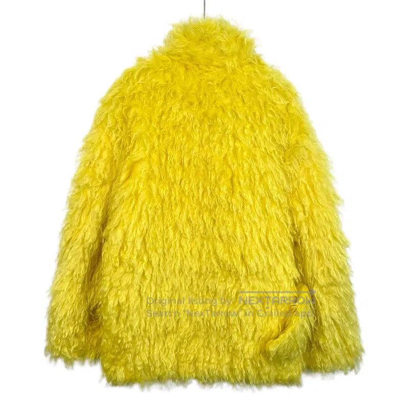 Balenciaga Balenciaga Yellow Mohair Collar Fur Jacket Size XXS / US 00 / IT 34 - 2 Thumbnail