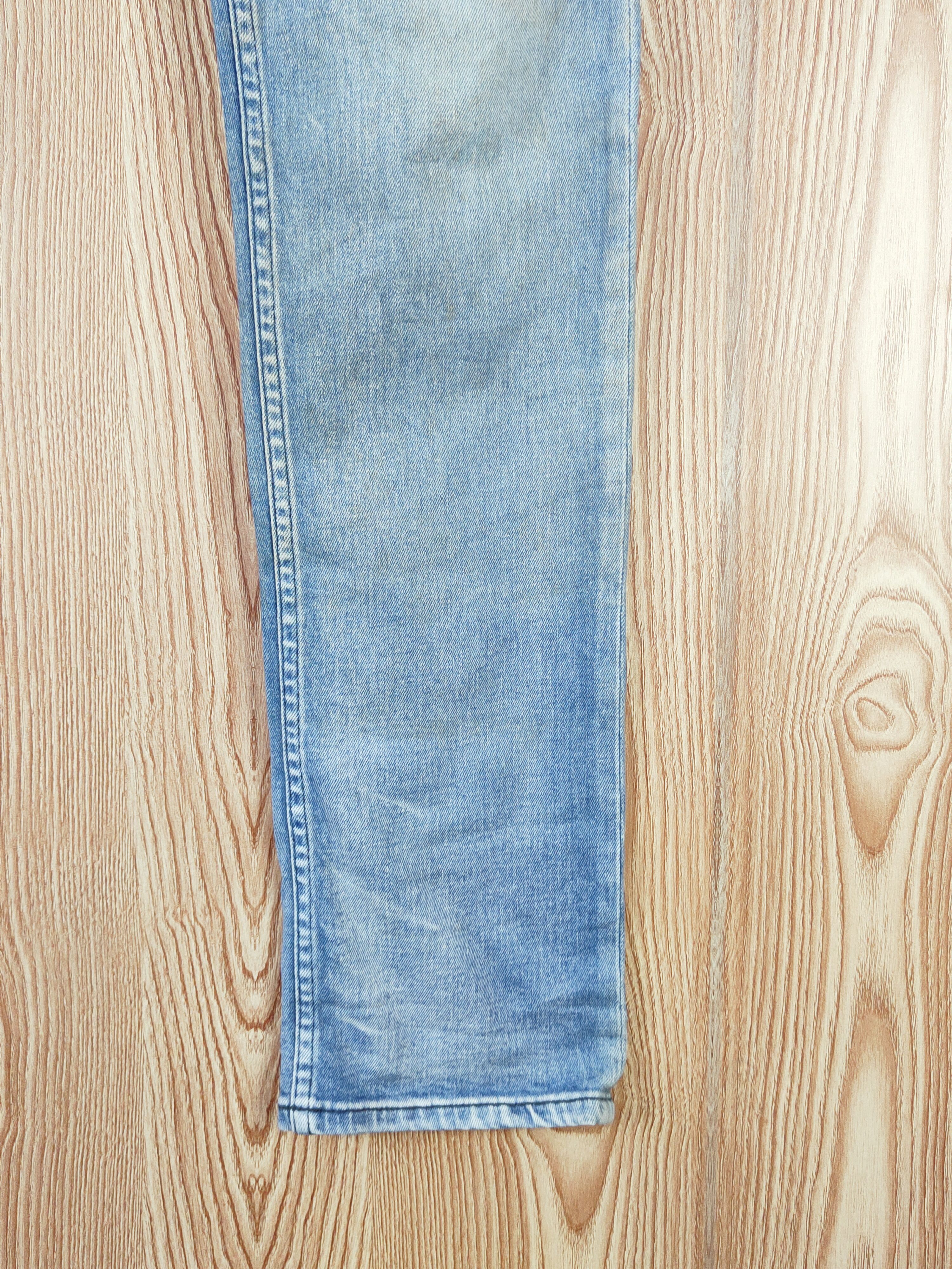 Vintage Mister Hollywood Blue Distressed Ripped Skinny Jeans #W659 Size US 34 / EU 50 - 6 Thumbnail