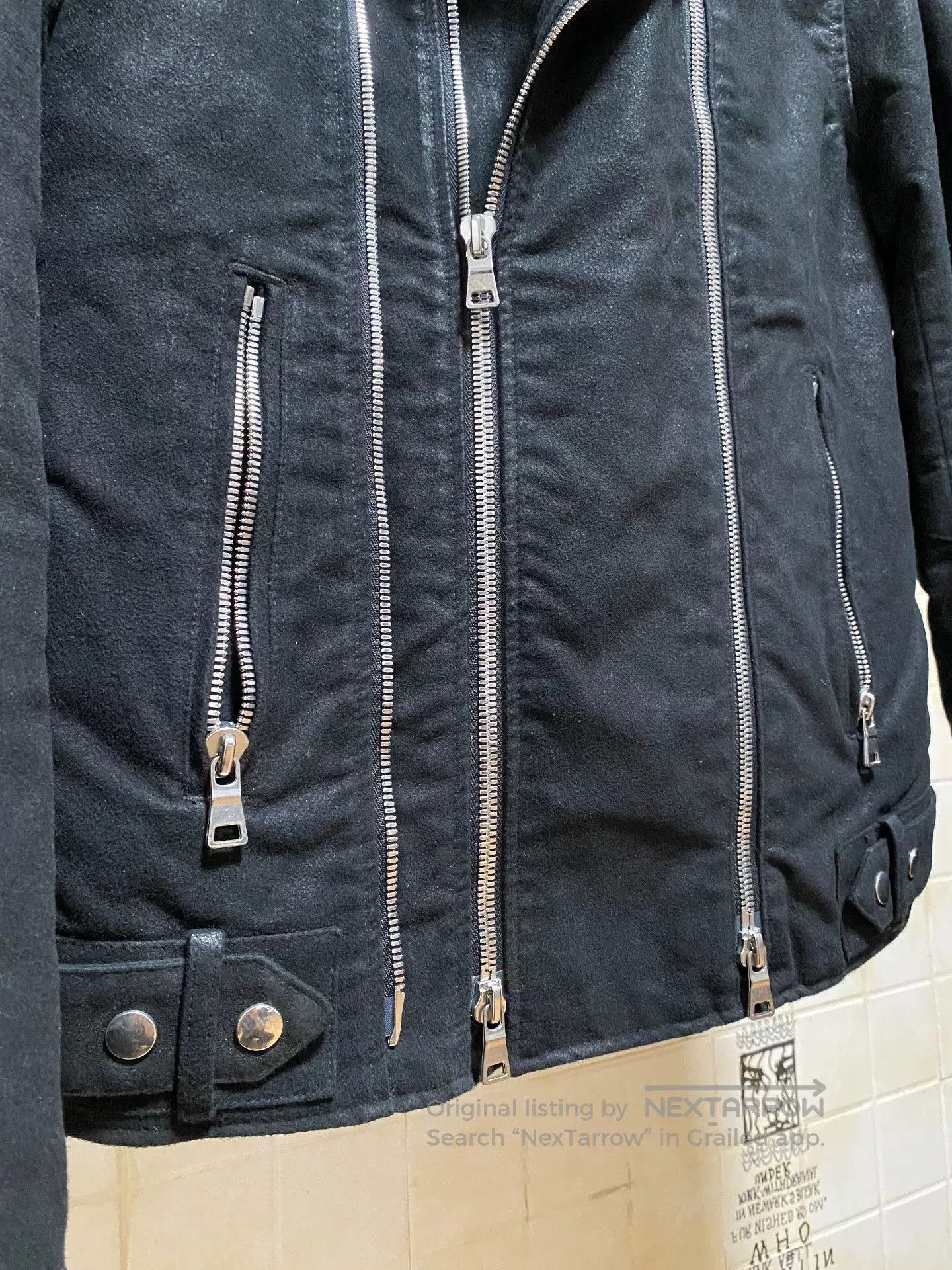 Balmain BALMAIN Biker Jacket with Asymmetrical Zipper. Size US L / EU 52-54 / 3 - 4 Thumbnail