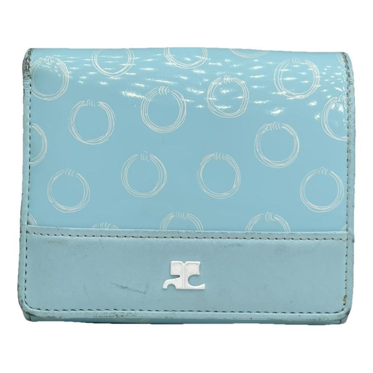 Courreges Courrèges Turquoise Patent Leather Wallet Size ONE SIZE - 1 Thumbnail