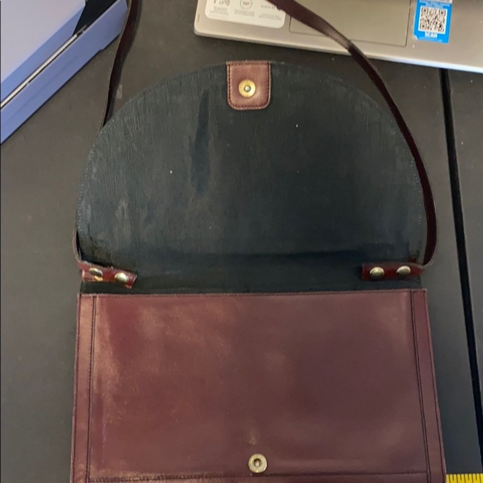 Vintage Vintage leather shoulder bag clutch made in Korea 70s Size ONE SIZE - 3 Thumbnail