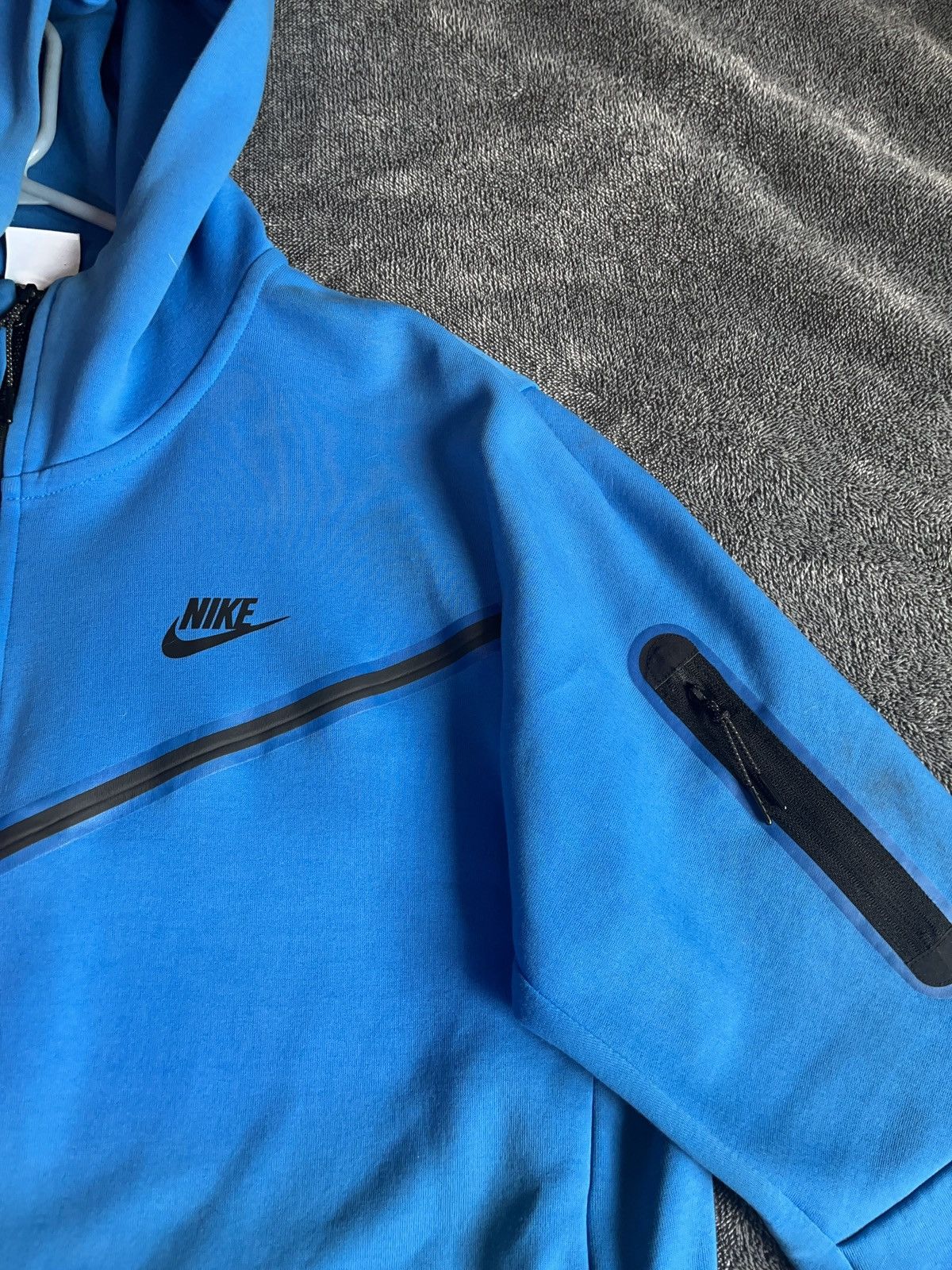 Nike Nike Tech Fleece Full-Zip Jacket- Blue - Mens Size Large Size US L / EU 52-54 / 3 - 2 Thumbnail