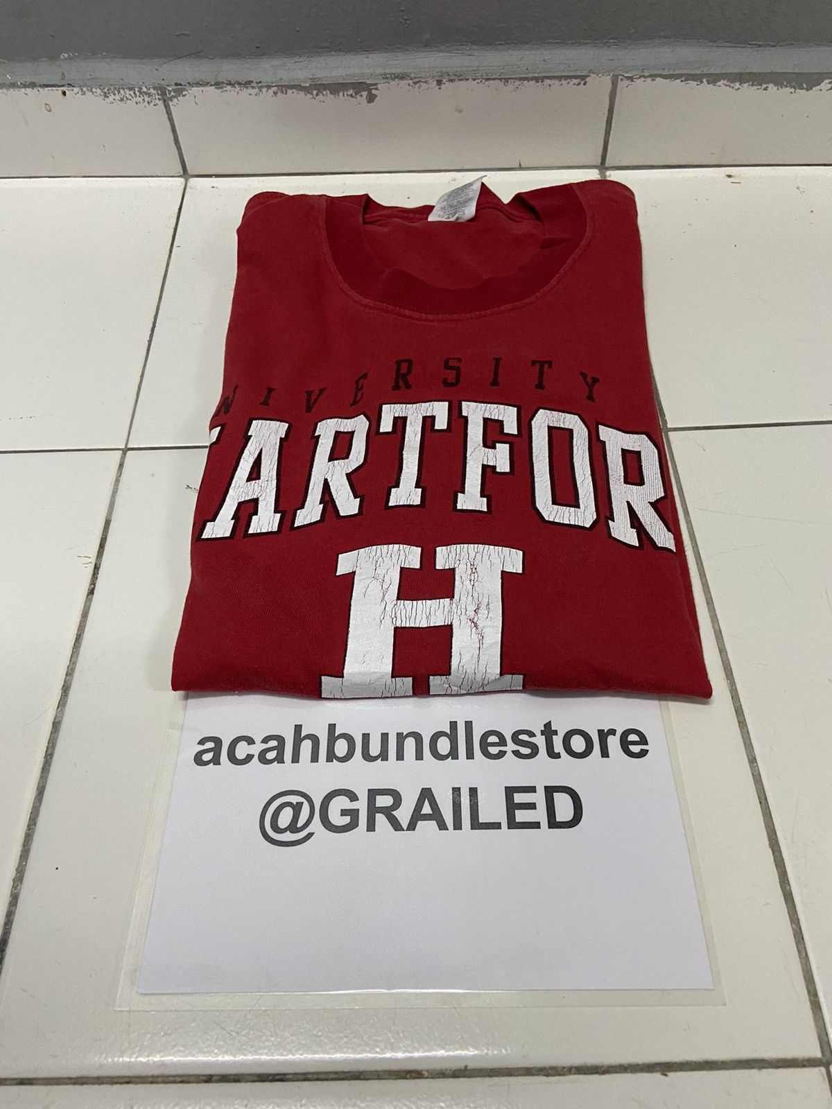 Jerzees UNIVERSITY OF HARTFORD VINTAGE TEE Size US L / EU 52-54 / 3 - 13 Thumbnail