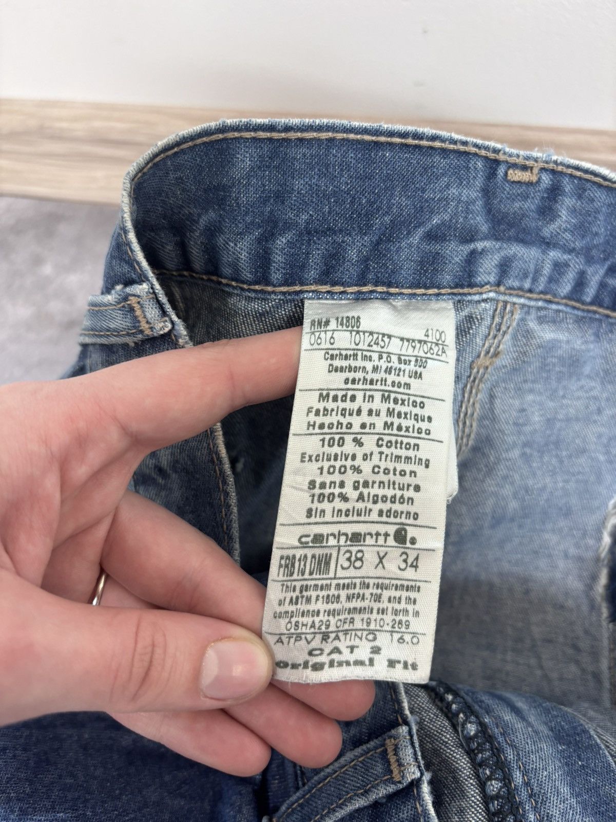 Carhartt Carhartt FR Flame Resistant Men’s Denim Jeans Size US 38 / EU 54 - 21 Thumbnail