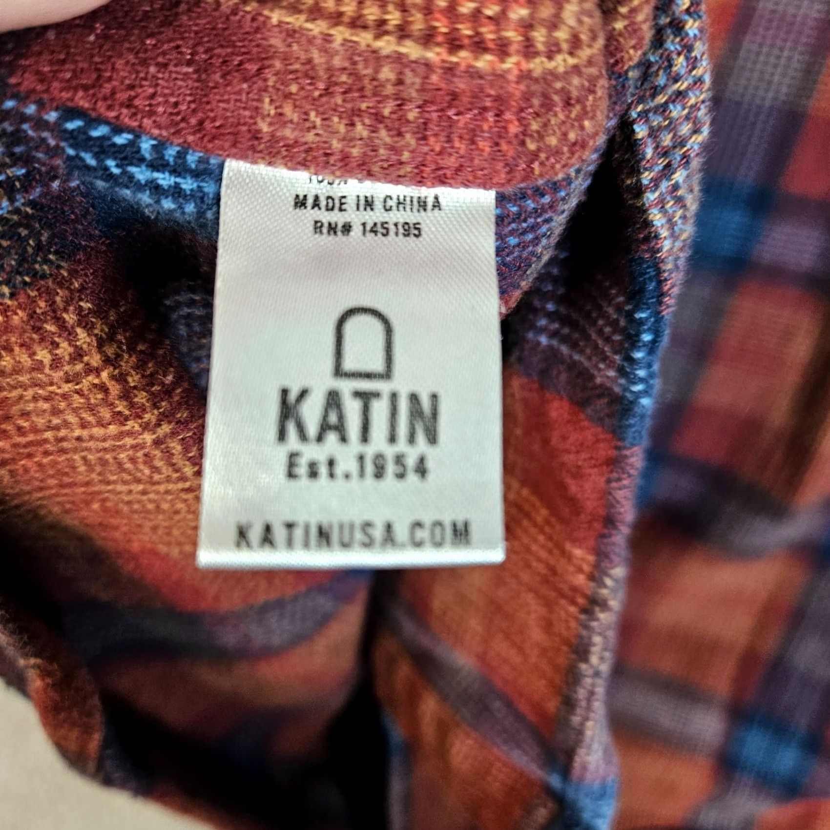 Katin Katin Shirt Mens SM Red Men plaid check button Flannel Casual Size Size US S / EU 44-46 / 1 - 4 Thumbnail
