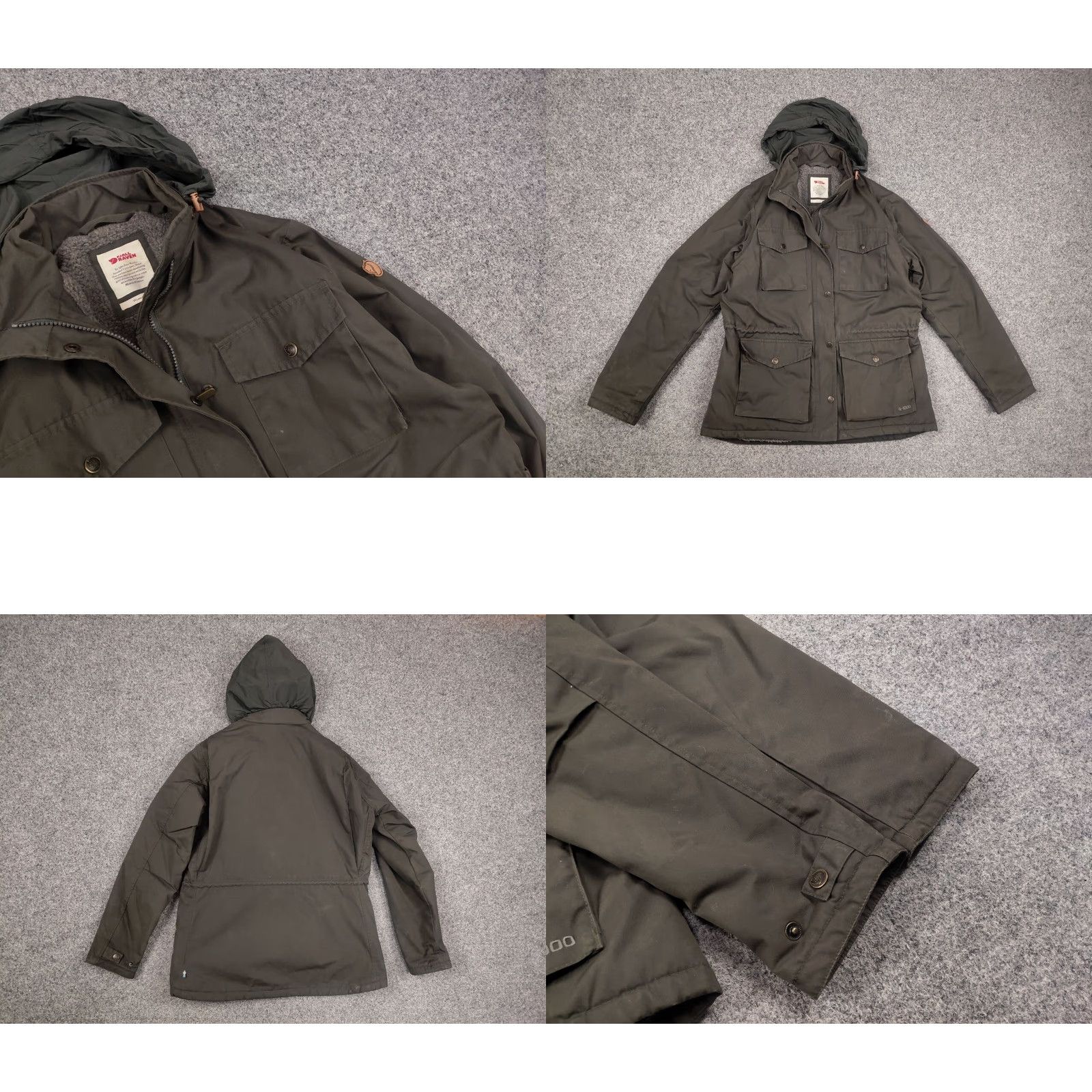 Vintage VINTAGE Fjällräven G1000 Jacket Womens Olive Olive Green Insulated Hooded Mid-Length Full Zip 2020s 90s Outdoor Fjällräven Logo Womens Size M / US 6-8 / IT 42-44 - 8 Thumbnail