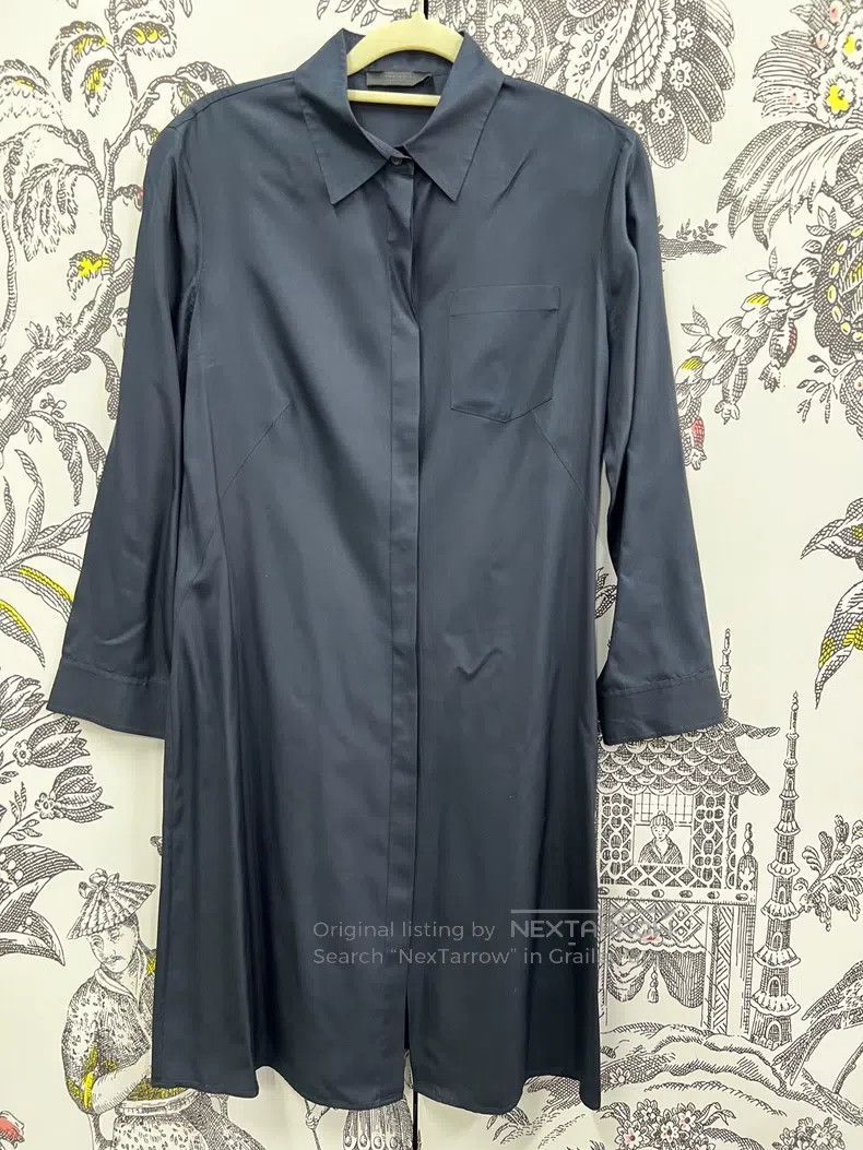 The Row The Row Navy blue silk shirt dress Size S / US 4 / IT 40 - 1 Thumbnail