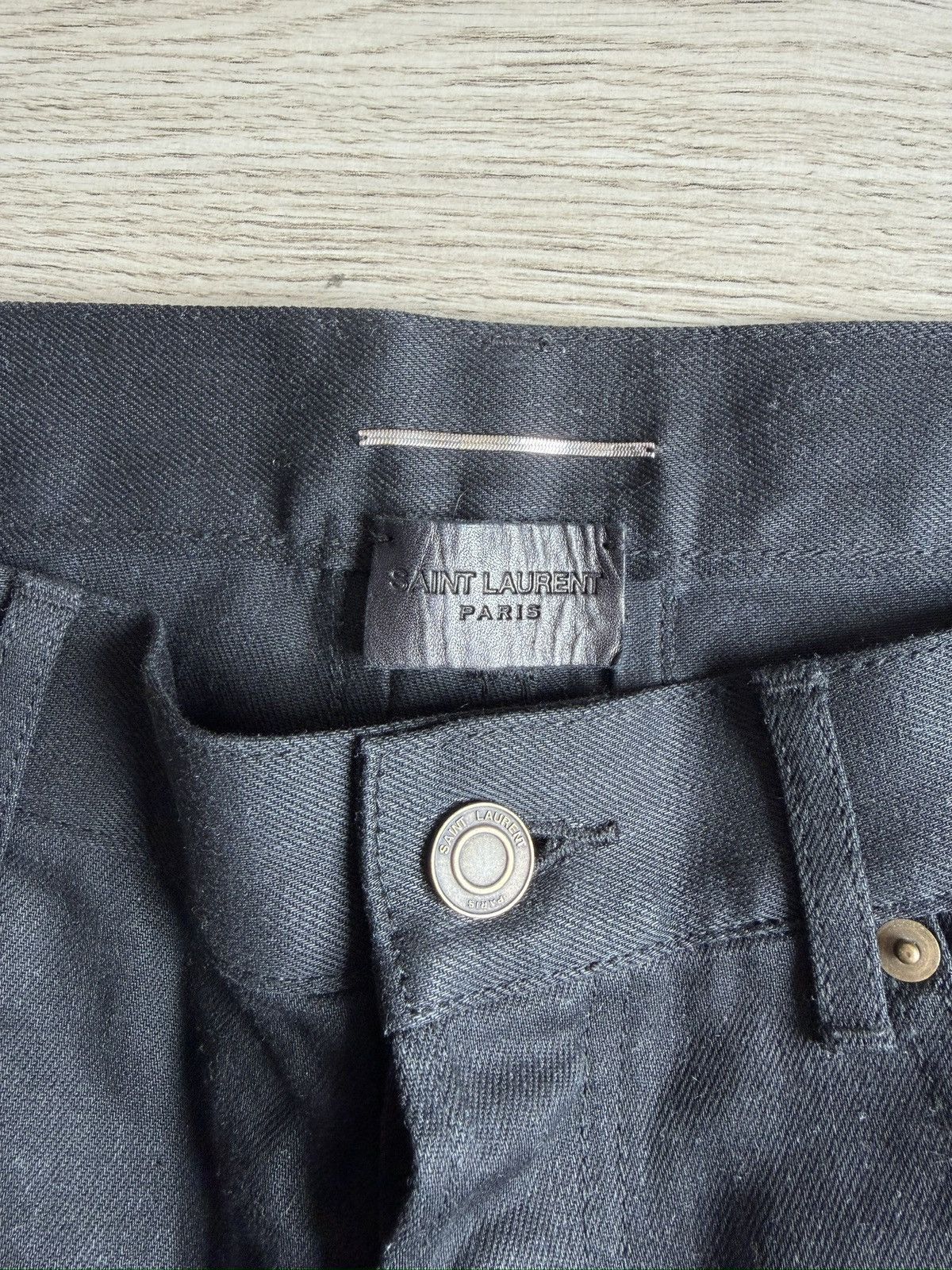 Saint Laurent Paris Saint Laurent d03 black denim Japan Made (hedi era) Size US 32 / EU 48 - 6 Thumbnail