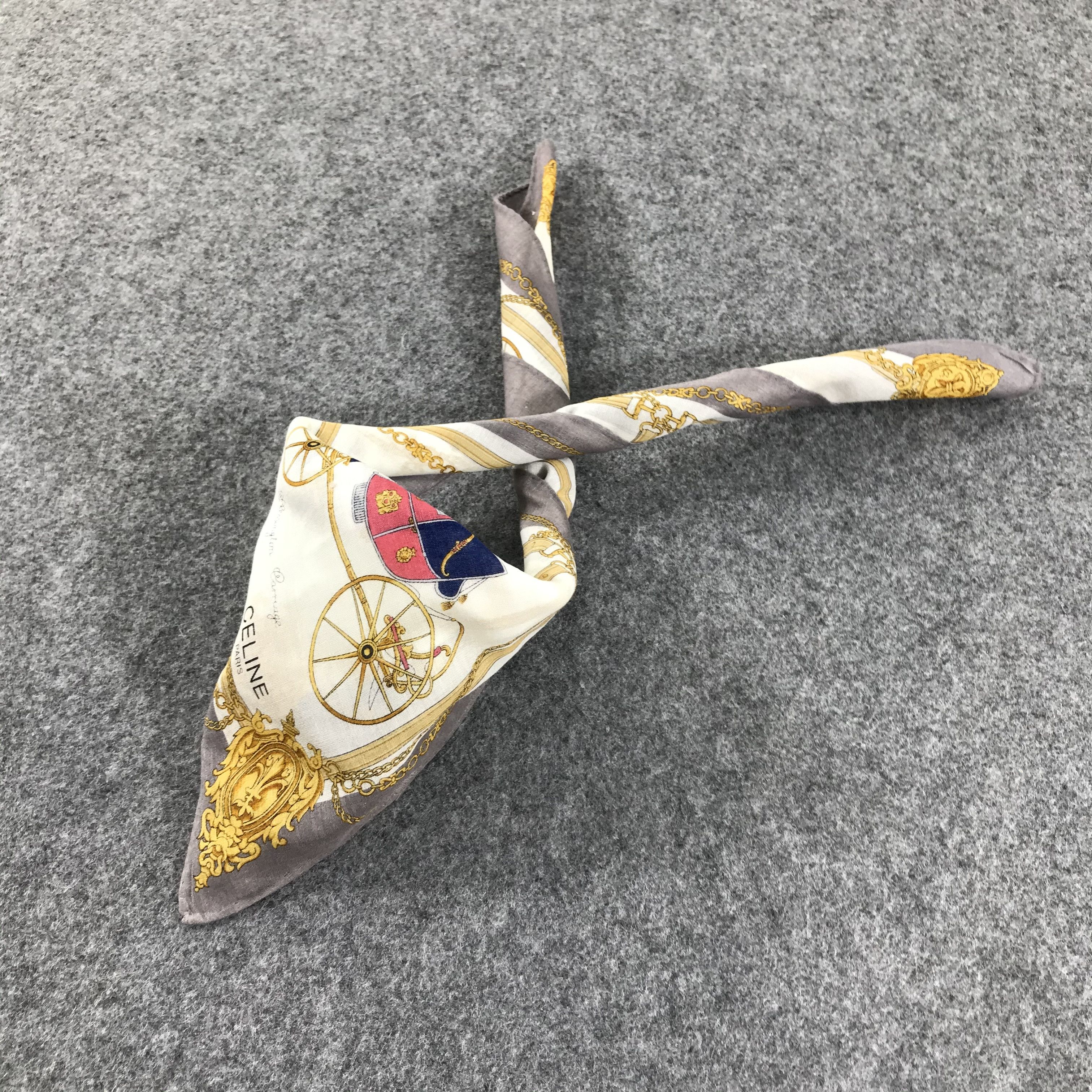 Celine Celine Carriage Handkerchief Neckerchief Bandana H351 Size ONE SIZE - 3 Thumbnail