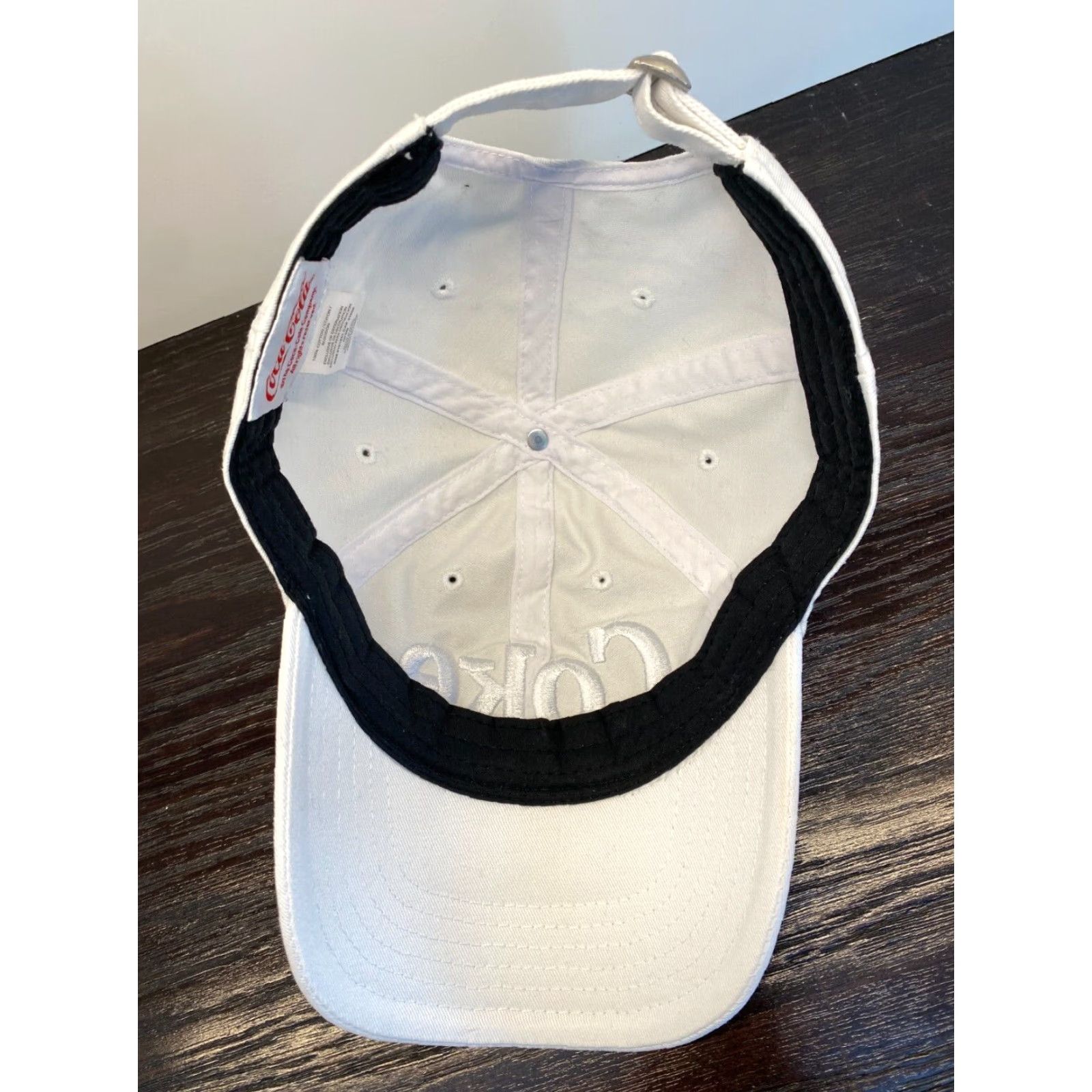 Rainbow VINTAGE Coca-Cola Hat Baseball Cap Mens One Size White Adjustable Rainbow Logo 90s Classic Logo Size ONE SIZE - 6 Thumbnail