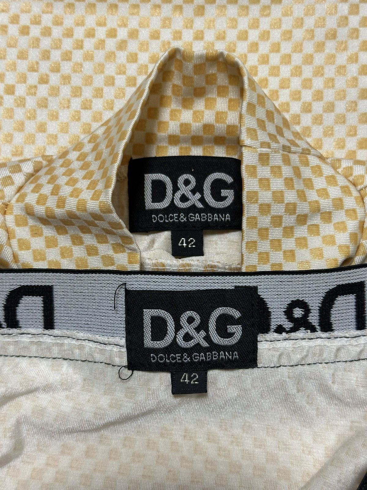 Dolce & Gabbana D&G 1995 Checkered Logo Trim Top and Midi Skirt Set Up Size M / US 6-8 / IT 42-44 - 5 Thumbnail