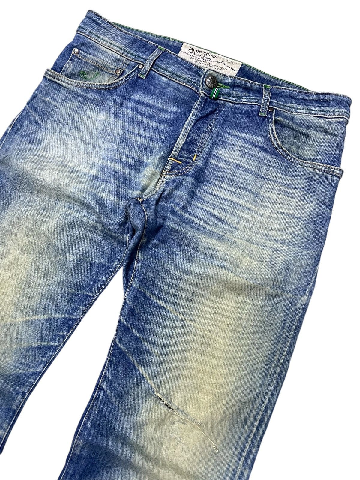 Jacob Cohen Jacob Cohen Hand Made italian Made Mud Wash Jeans Size US 33 - 3 Thumbnail