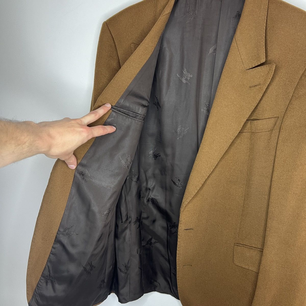 Burberry × Vintage Burberry 90s 100% cashmere blazer jacket coat rare Size 42R - 7 Thumbnail