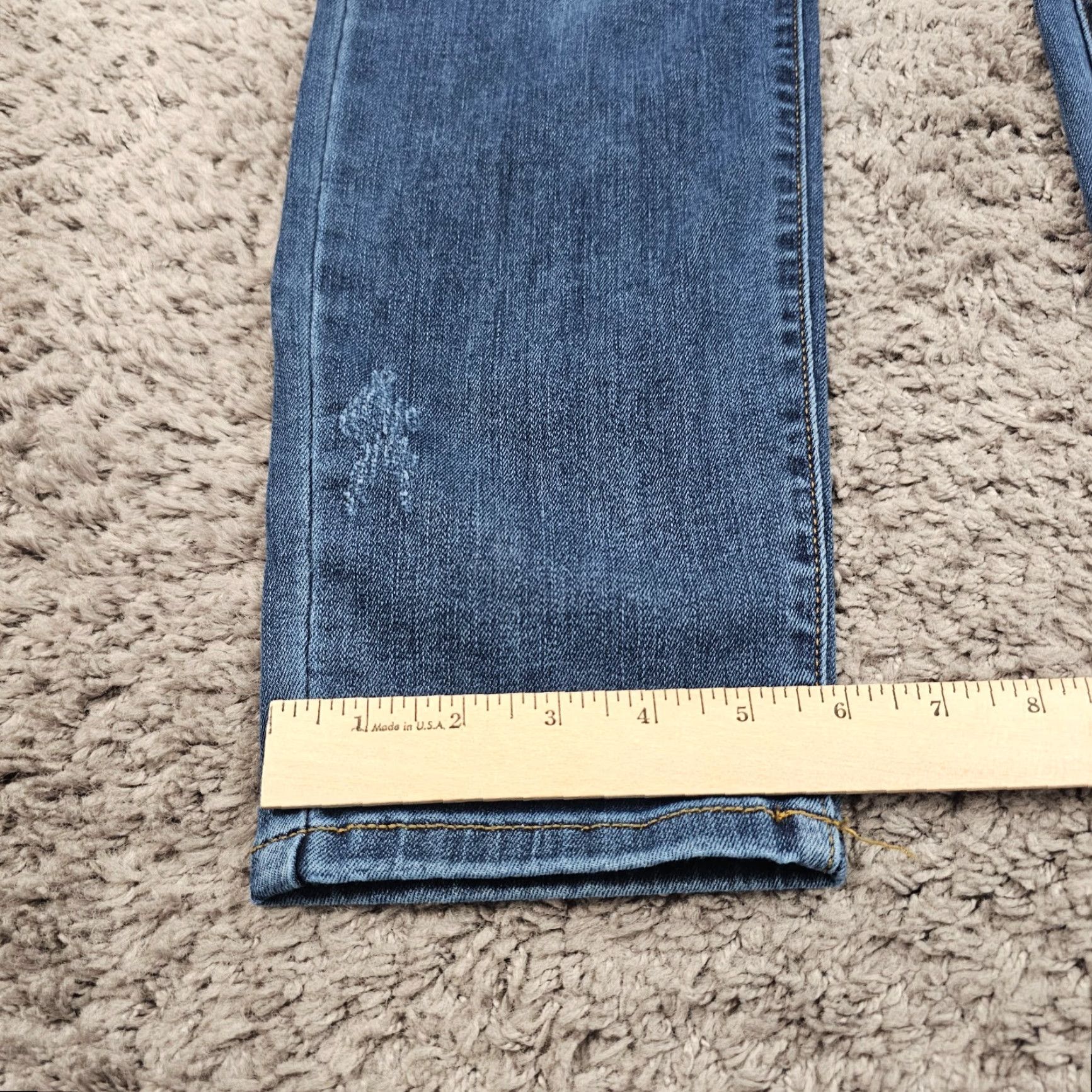 Denime Judy Blue Jeans Womens Relaxed Fit Mid Rise Distressed Stretch Denim 29x26 Blue Size 27" / US 4 / IT 40 - 7 Thumbnail