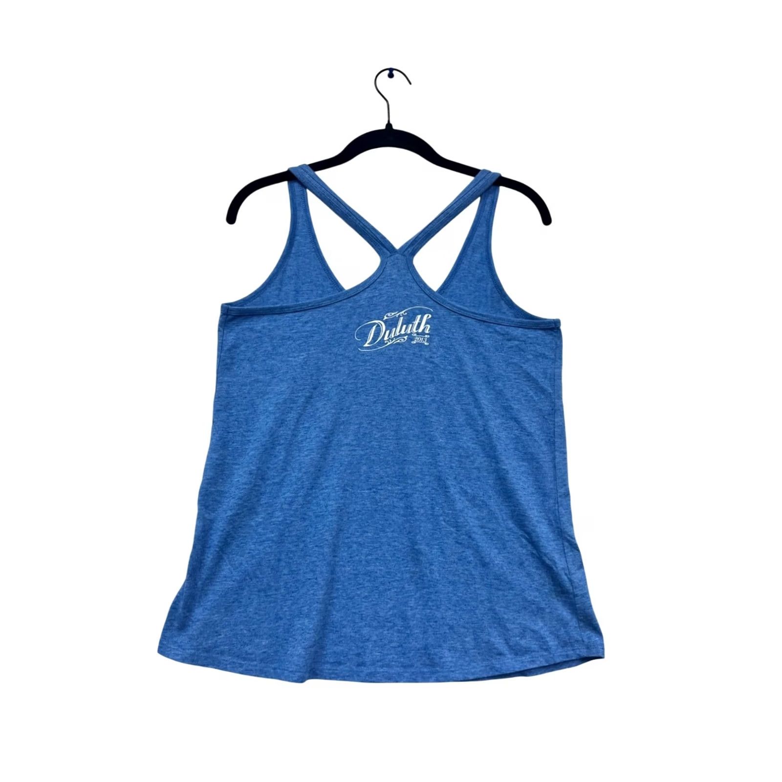 Vintage District Keep Calm And Sail On Blue Racerback Tank Top M Womens Tank Size M / US 6-8 / IT 42-44 - 2 Thumbnail