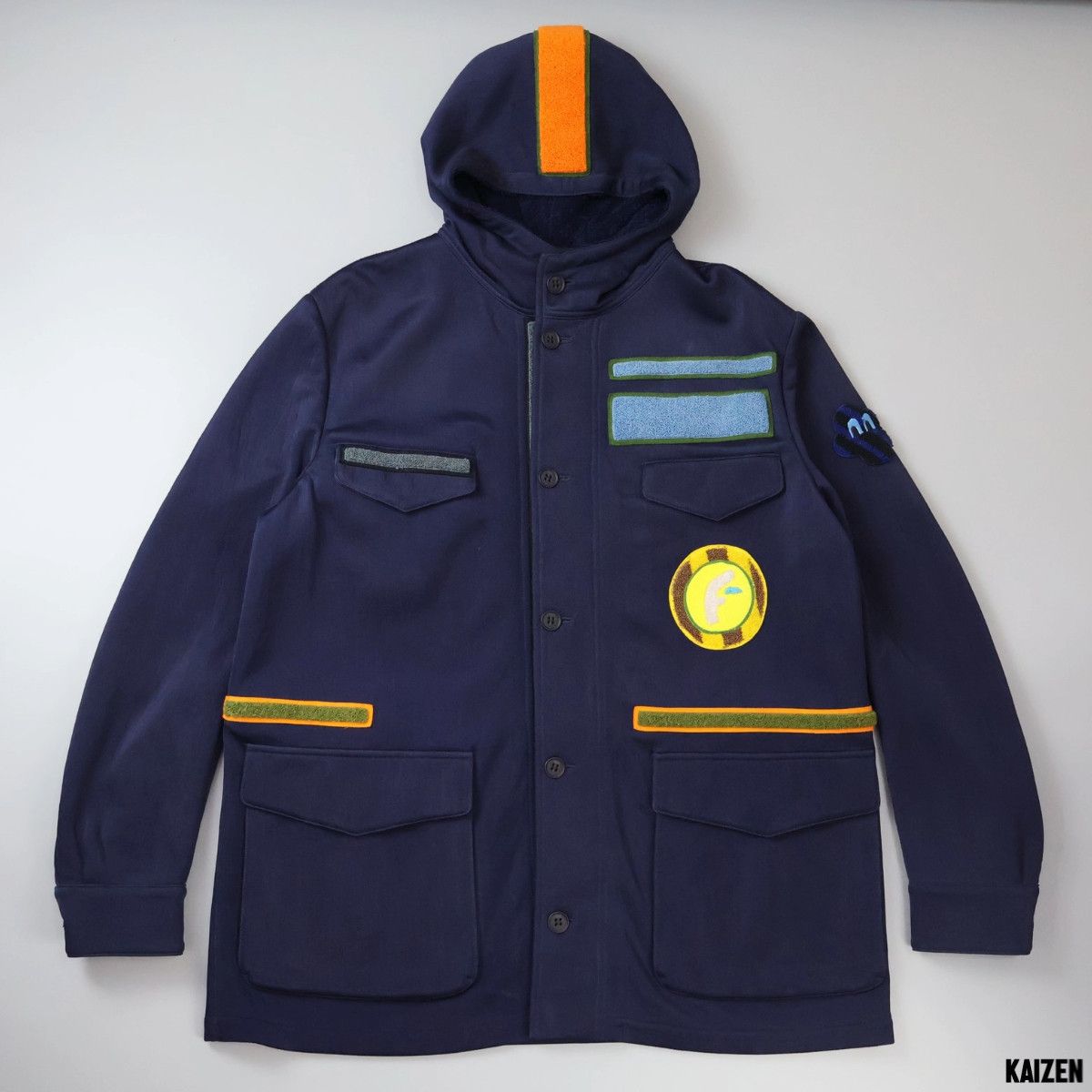Fendi FENDI - MULTI PATCH BLOUSON HOODED JACKET Size US L / EU 52-54 / 3 - 3 Thumbnail