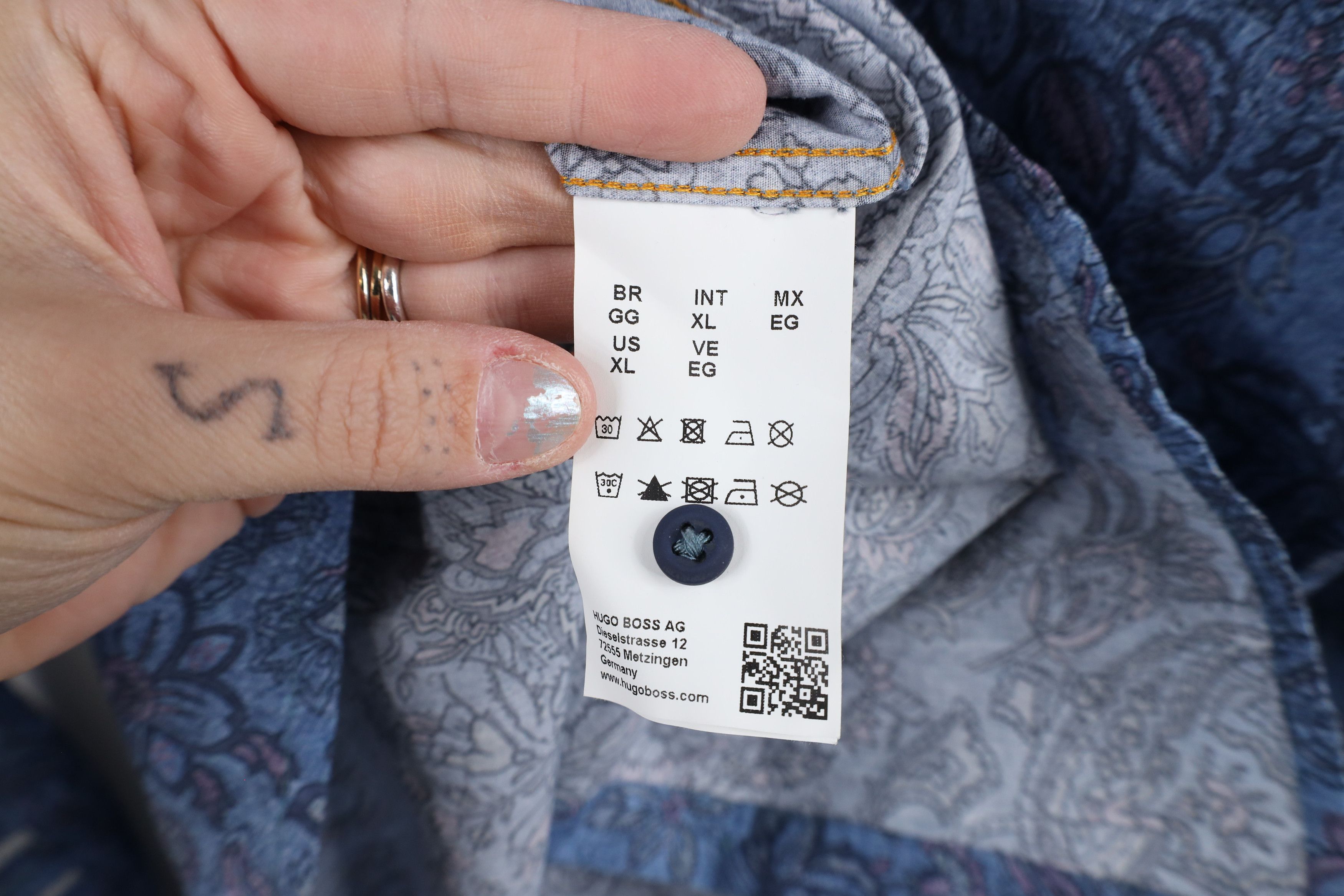 Hugo Boss × Vintage Hugo Boss Fit Rainbow Paisley Flower Collared Button Shirt Size US XL / EU 56 / 4 - 11 Thumbnail