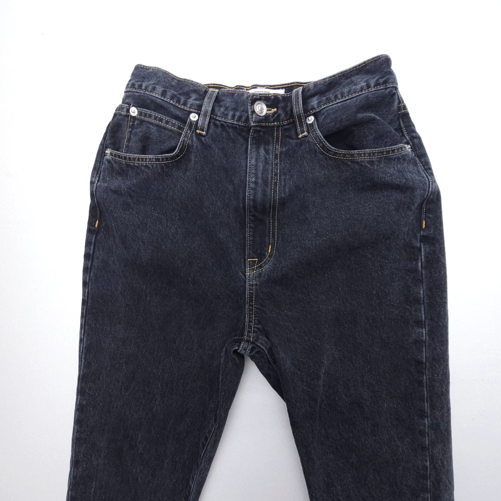 SLVRLAKE SLVRLAKE Beatnik High Rise Slim Jeans Womens 28 Black USA Made 100% Cotton Denim Size 28" / US 6 / IT 42 - 7 Thumbnail