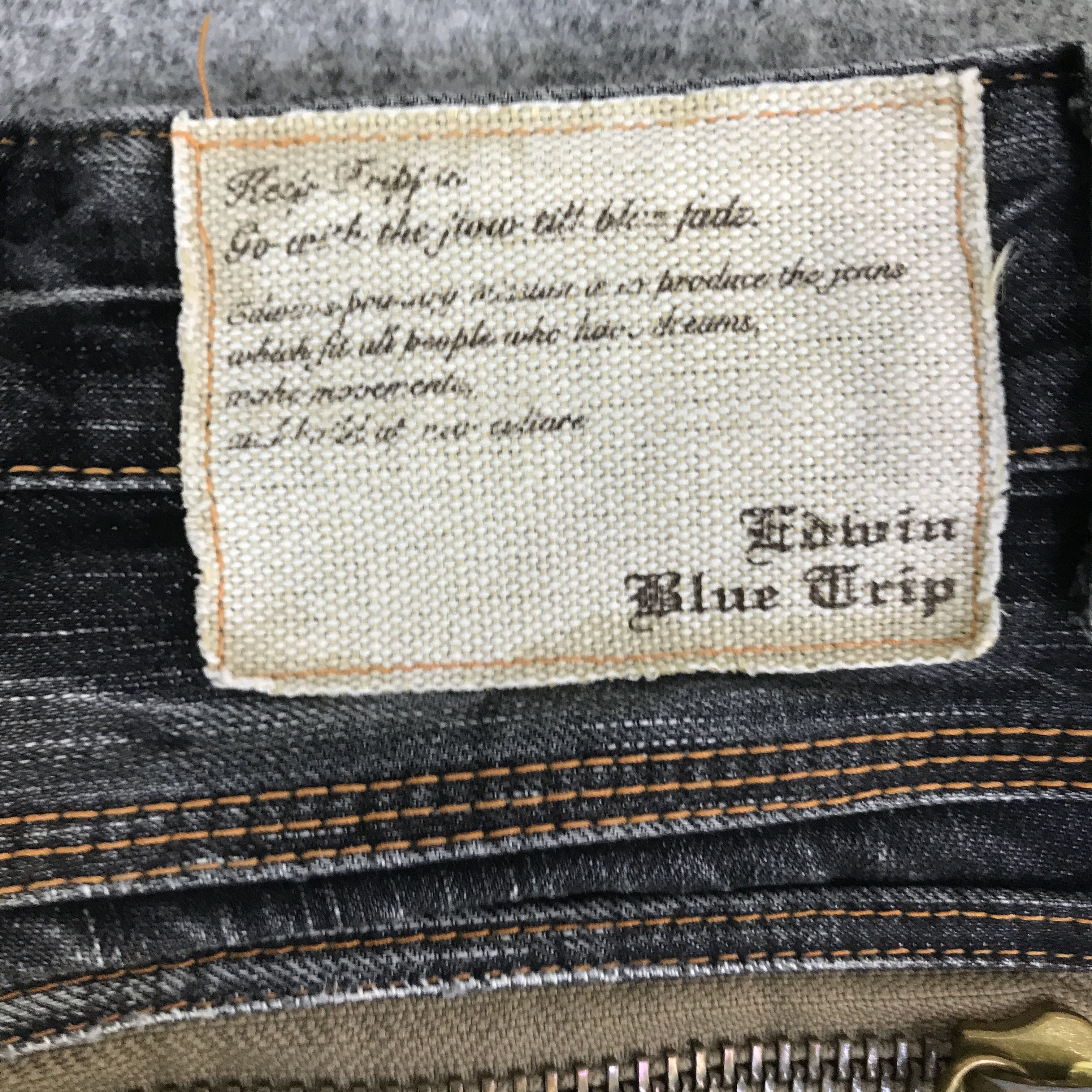 Edwin EDWIN BLACK FADED DENIM DISTRESSED JEANS PANTS K74B19 Size US 28 / EU 44 - 11 Thumbnail