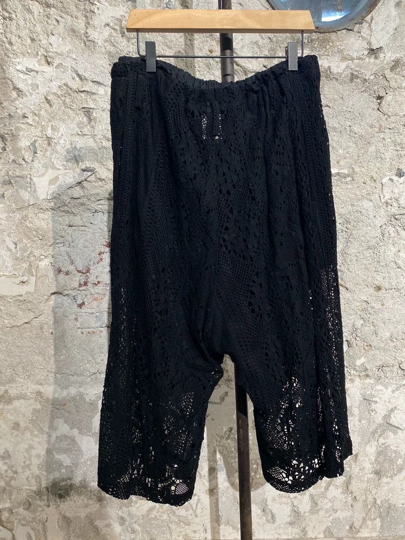 Y's Y's size 2 Black cut-out double midi pants Size US 28 / EU 44 - 2 Thumbnail