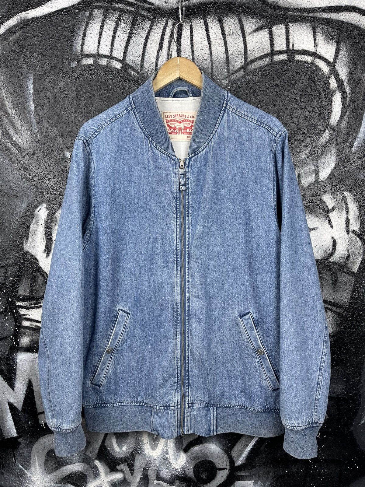 Levi's Vintage Clothing Levi’s Lyon Bomber Retro Mod Denim Jacket Men’s Size L Size US L / EU 52-54 / 3 - 2 Thumbnail