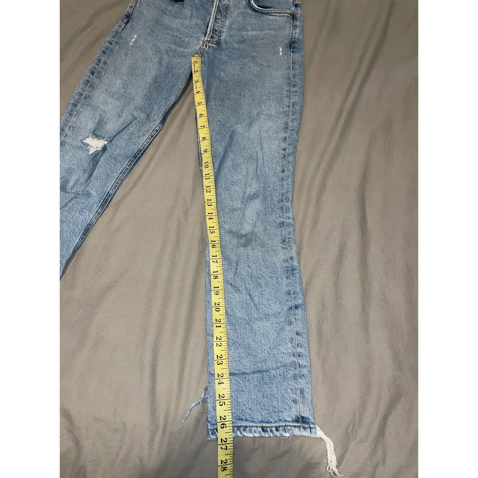 Agolde Agolde- Nico / High Rise Light Blue Slim Leg Jeans/ size 27 Size 27" / US 4 / IT 40 - 6 Thumbnail