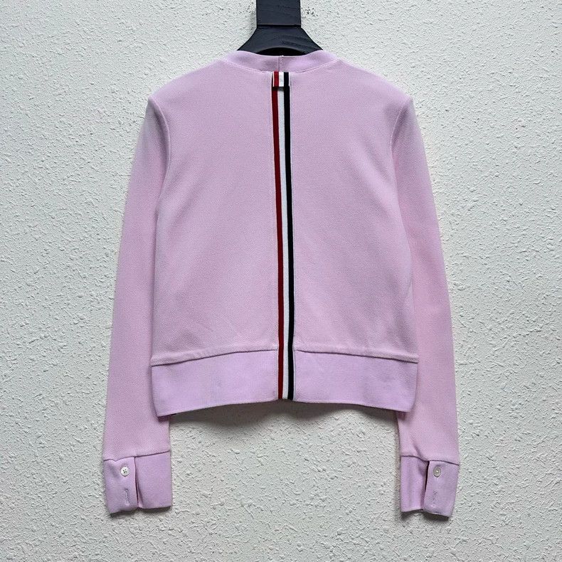 Thom Browne Thom browne Back stripe knitted pocket cherry pink cardigan Size XS / US 0-2 / IT 36-38 - 2 Thumbnail