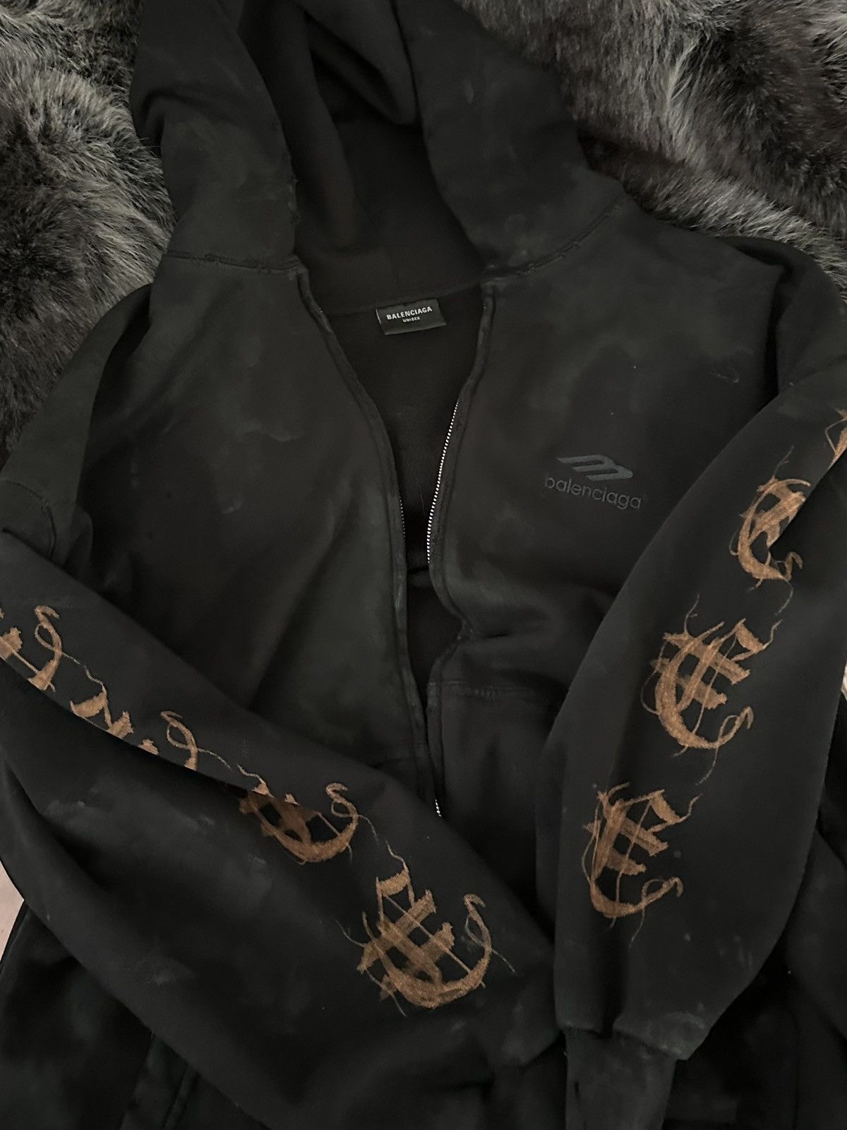 Balenciaga Balenciaga 24’ heavy metal SanScript zip up Size US XS / EU 42 / 0 - 3 Thumbnail