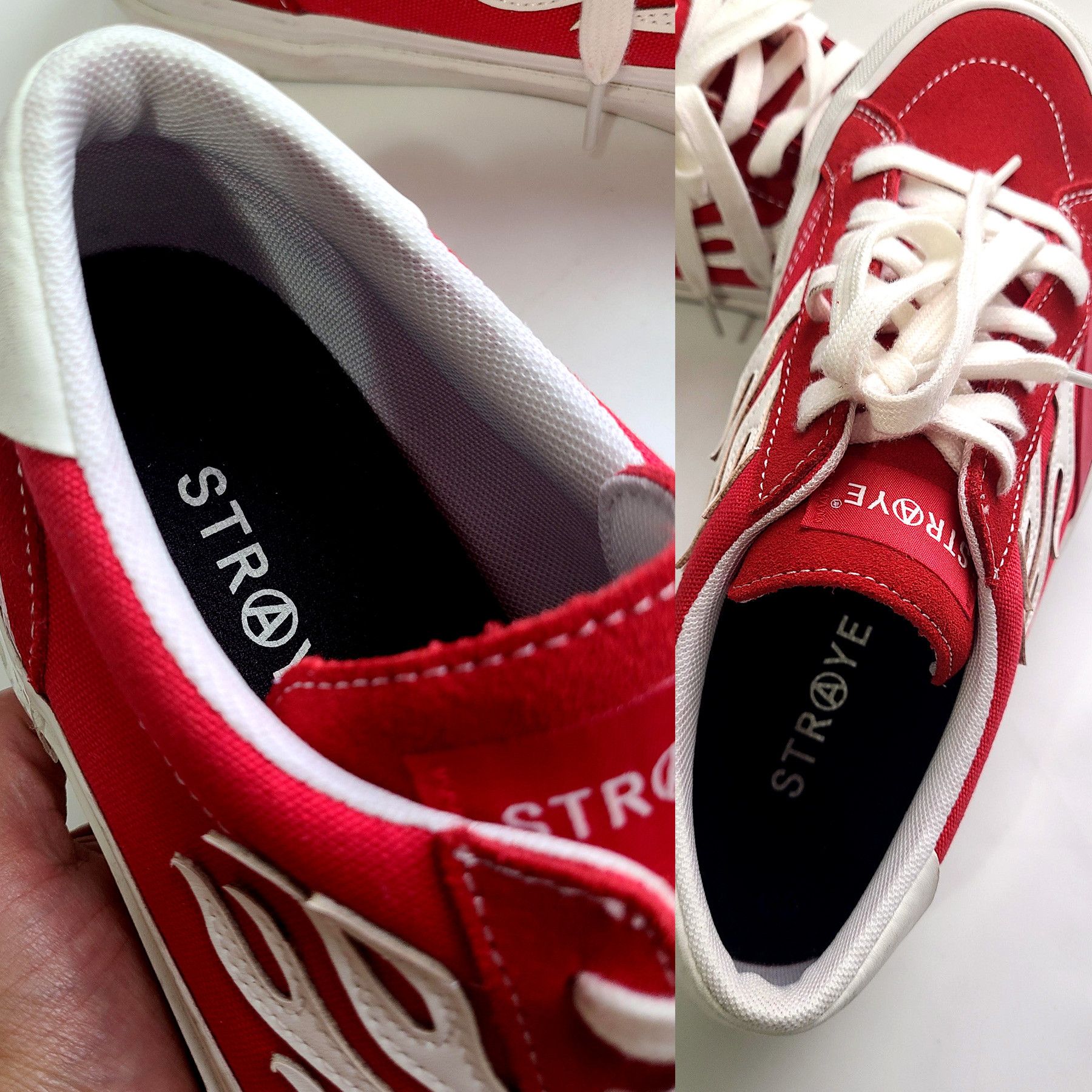 STRAYE Straye Logan Flame Red Suede Skate Shoes Casual Size US 10 / EU 43 - 9 Thumbnail