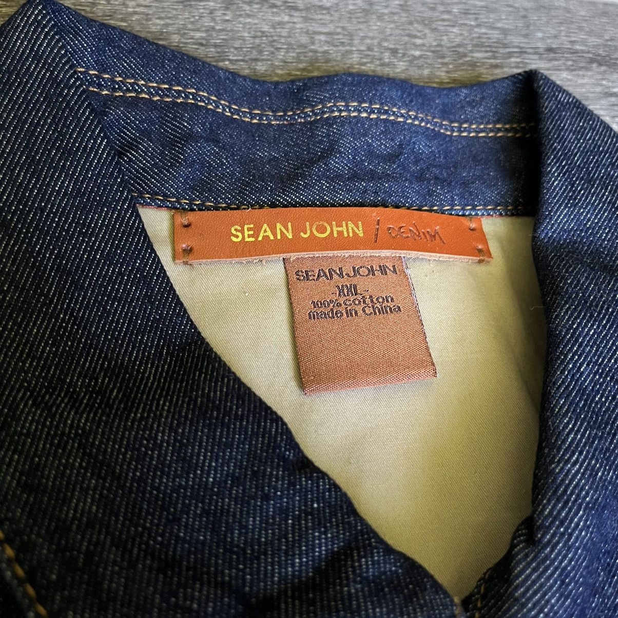 Sean John New Vintage 1990s Sean John Baggy Logo Denim Jean Jacket XXL Size US XXL / EU 58 / 5 - 5 Thumbnail