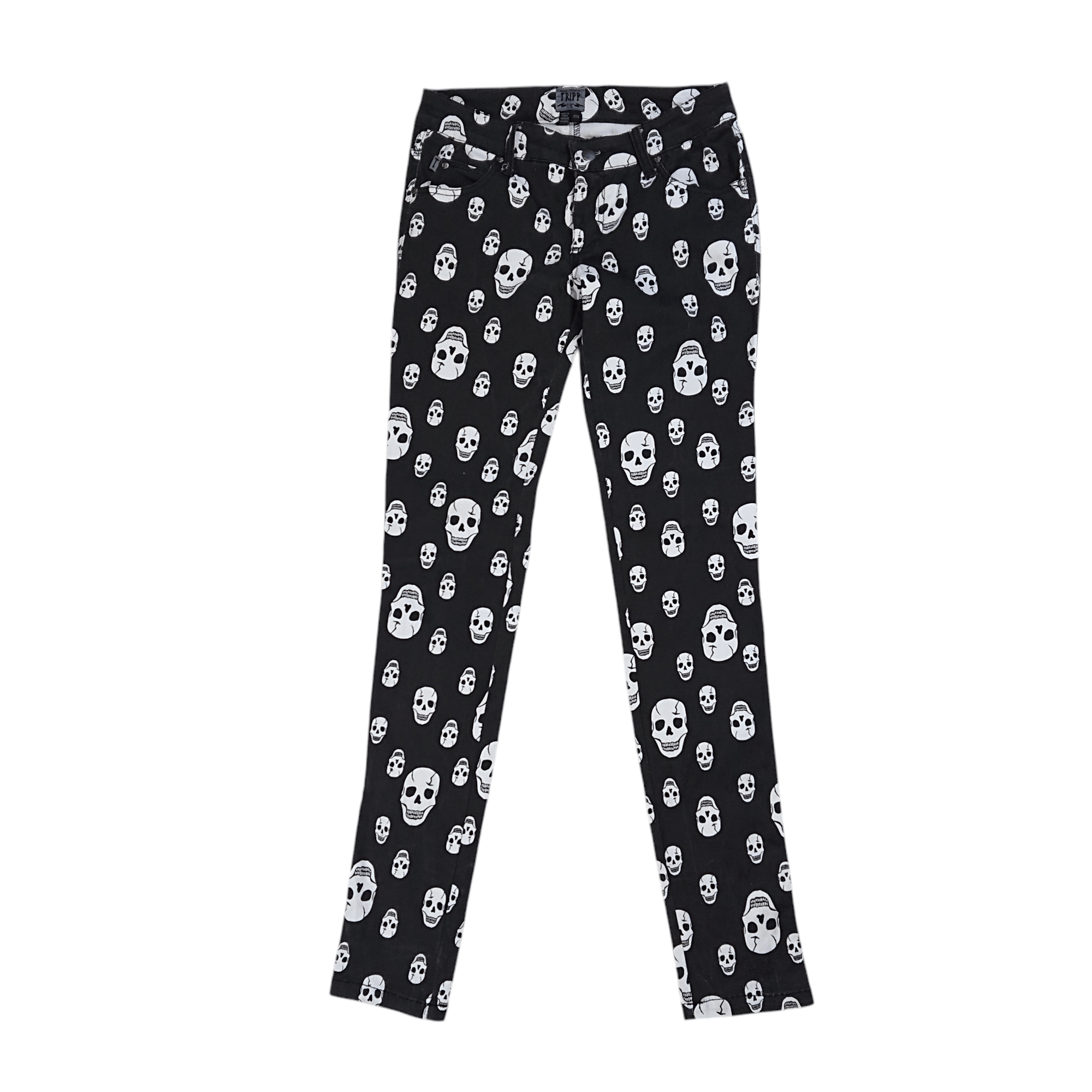 Tripp NYC Tripp NYC Skull AOP Stretch Pants Size US 33 - 1 Thumbnail