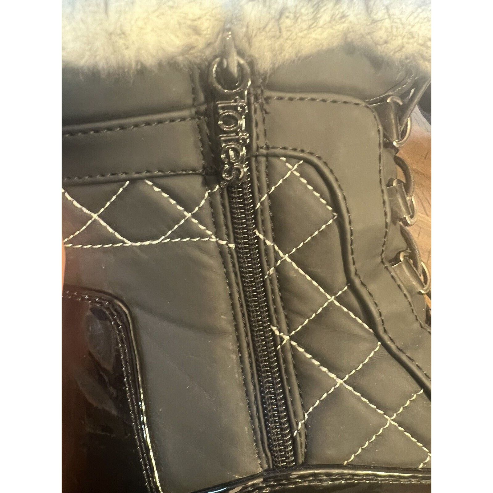 Other Totes Lisa Snow Boots Black Women's 7M Faux Fur Booties Size US 7 / IT 37 - 9 Thumbnail