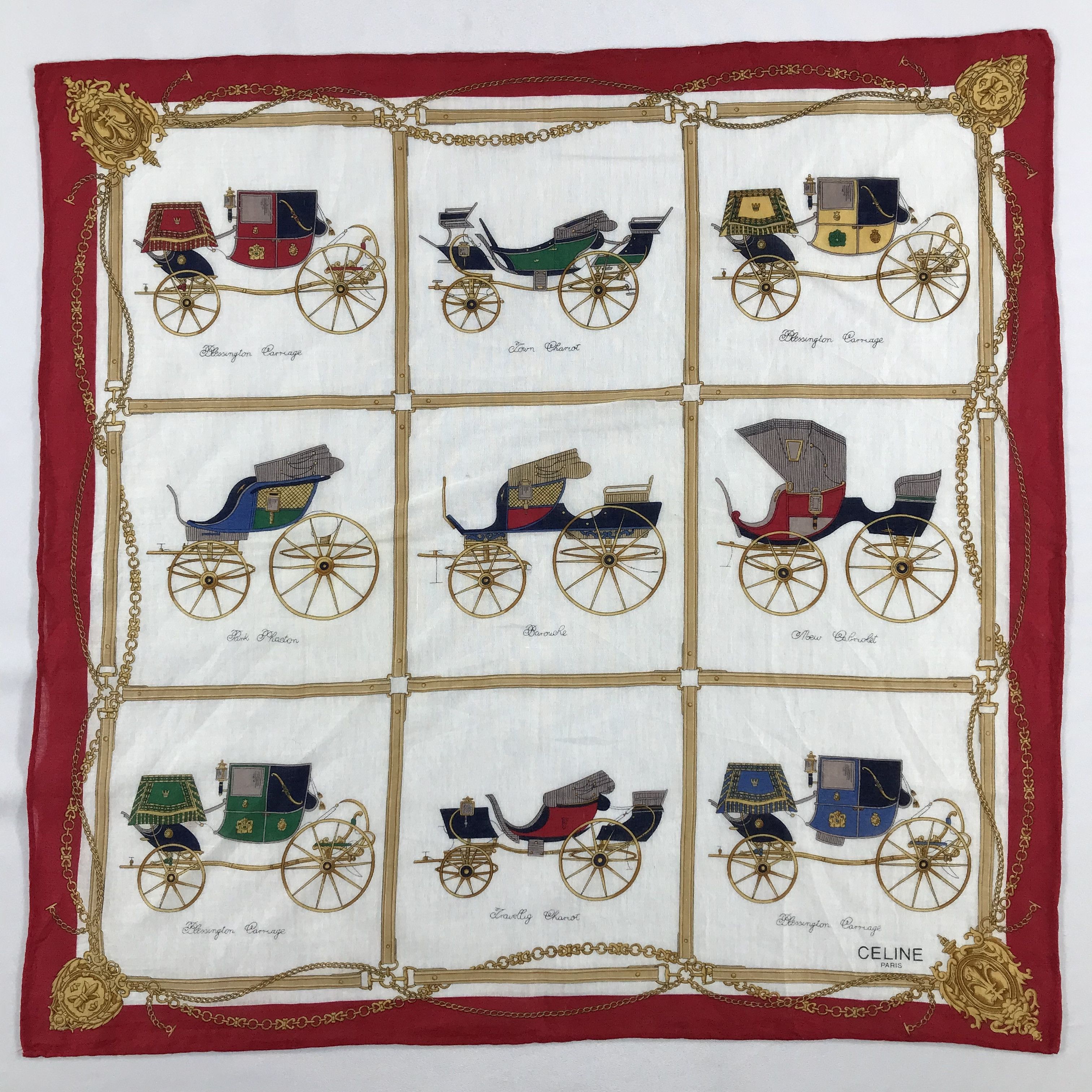 Celine × Vintage Celine Bandana / Handkerchief / Neckerchief - S1973 Size ONE SIZE - 1 Thumbnail