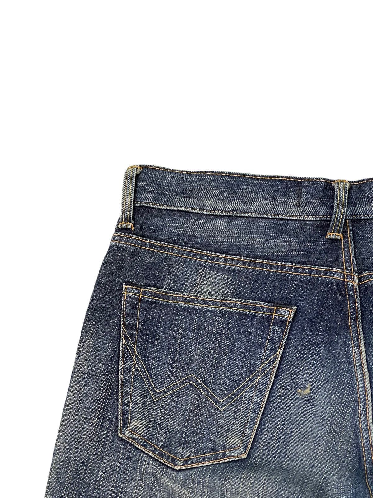 Japanese Brand Flare Jeans Edwin Japan Thrashed Distress Boot Cut 6🟦2 Size US 34 / EU 50 - 20 Thumbnail