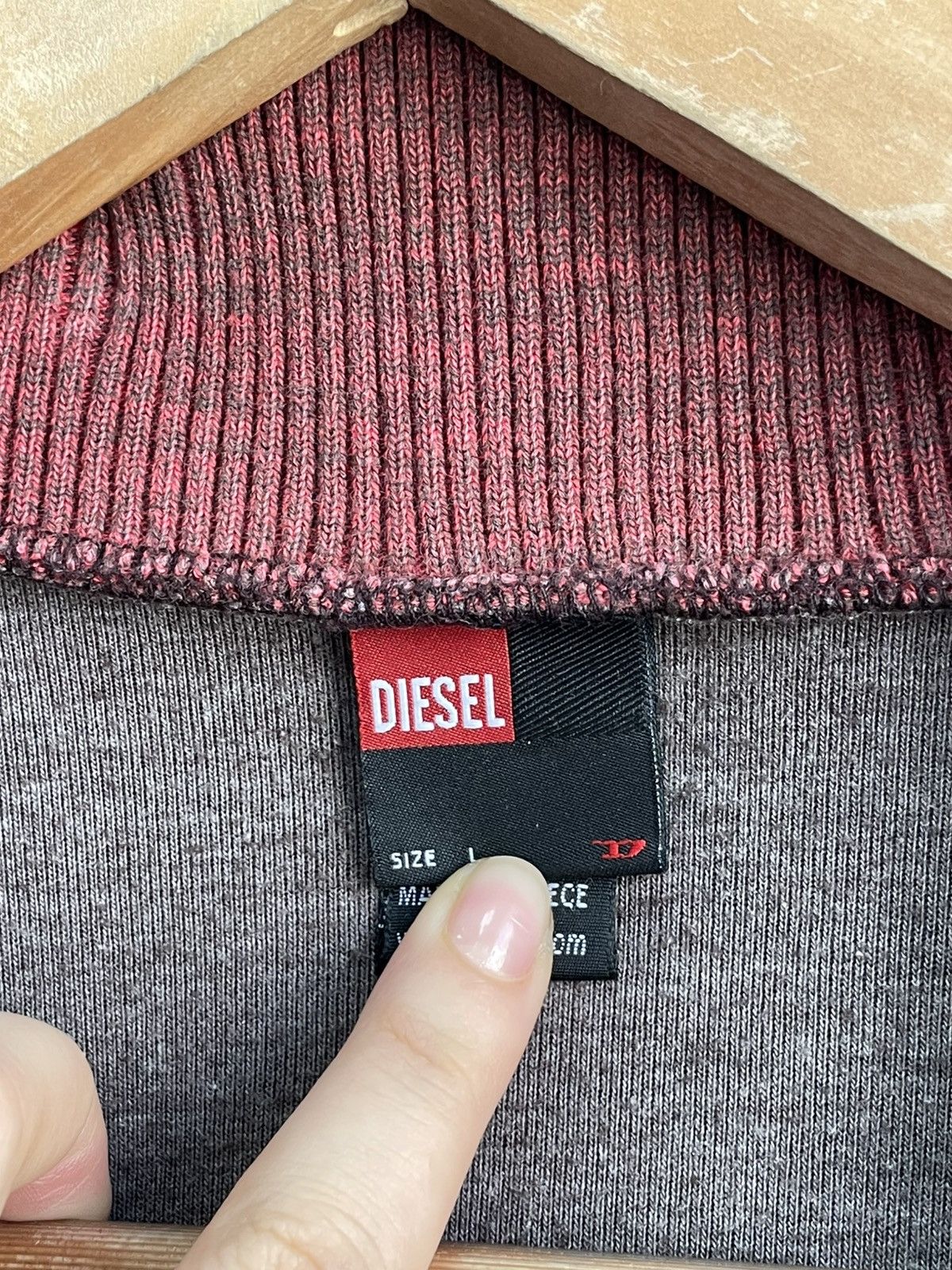 Diesel Retro diesel Brown y2k style zip sweatshirt jacket 90s Size US L / EU 52-54 / 3 - 4 Thumbnail