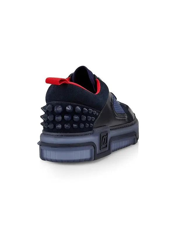 Christian Louboutin os11x0125 Astroloubi Mesh-Paneled Leather & Suede Sneakers Size US 11 / EU 44 - 3 Thumbnail