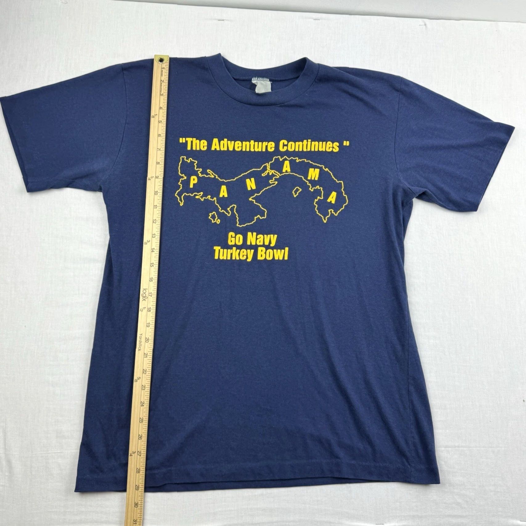 Vintage VINTAGE Turkey Bowl Navy Shirt Adult Large Blue Panama Sports Football 80s 90s Size US L / EU 52-54 / 3 - 5 Thumbnail