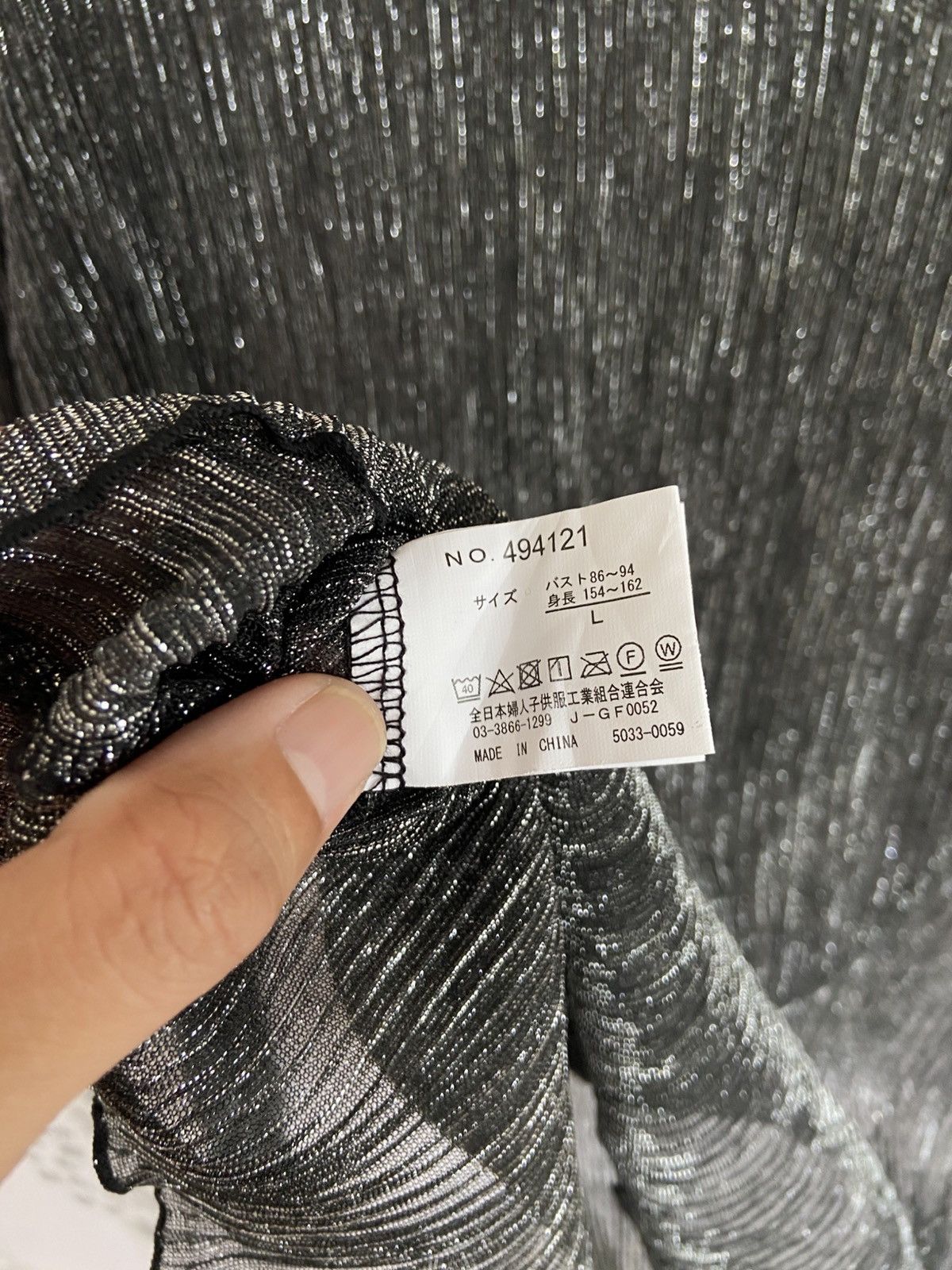 If Six Was Nine Black Metalic Color Elegant Striped See Through Women Tops Size L / US 10 / IT 46 - 7 Thumbnail